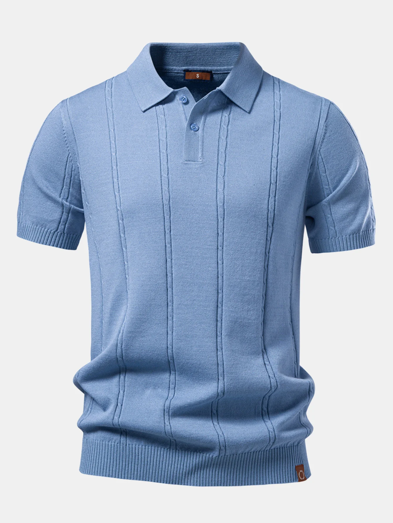 Twist Knit Polo & Slim Fit Tapered Trousers - Image 6