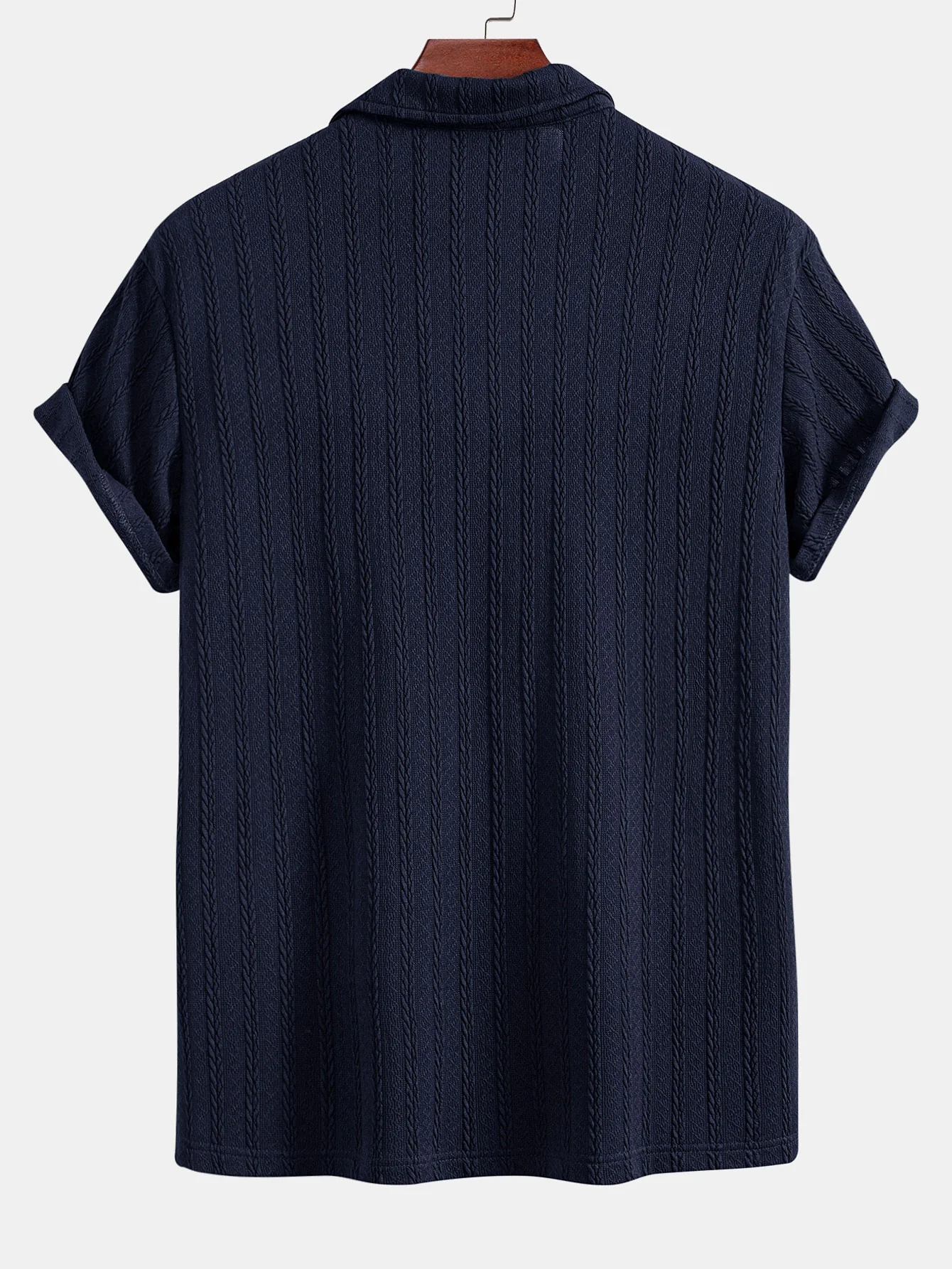Twist Texture Knit Poloshirts Shirt - Image 2