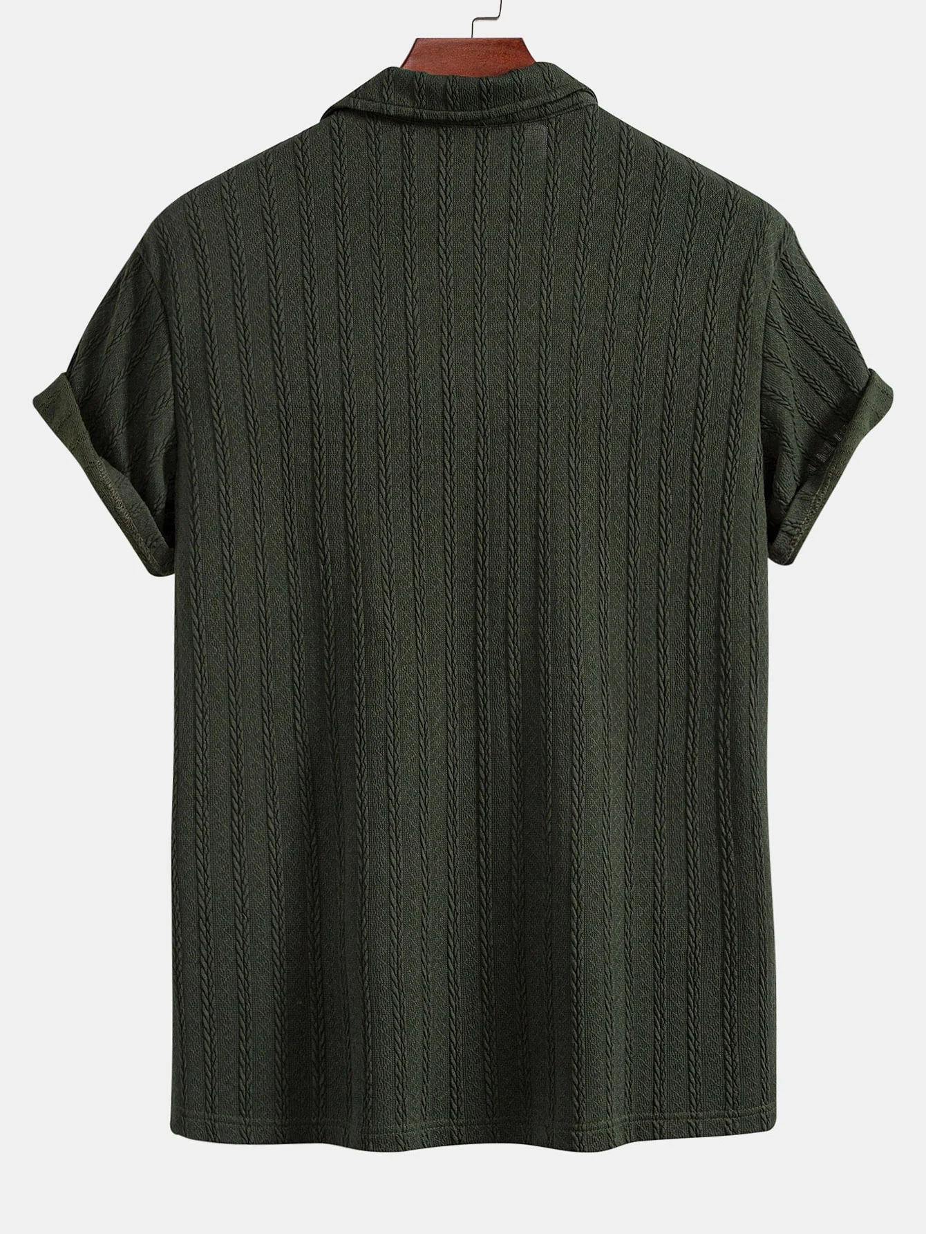Twist Texture Knit Poloshirts Shirt - Image 4