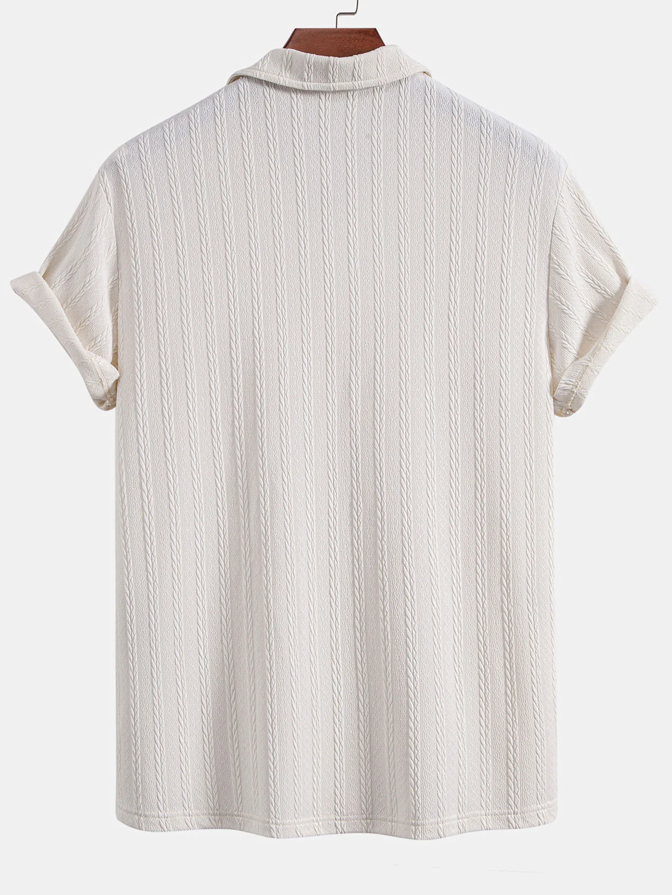 Twist Texture Knit Poloshirts Shirt - Image 6