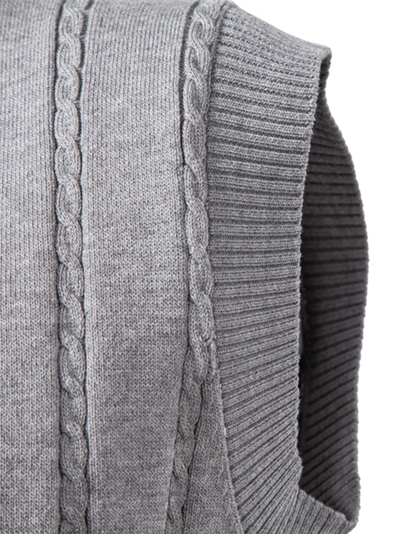 Twist V-Ausschnitt Strickpulloverweste - Image 14