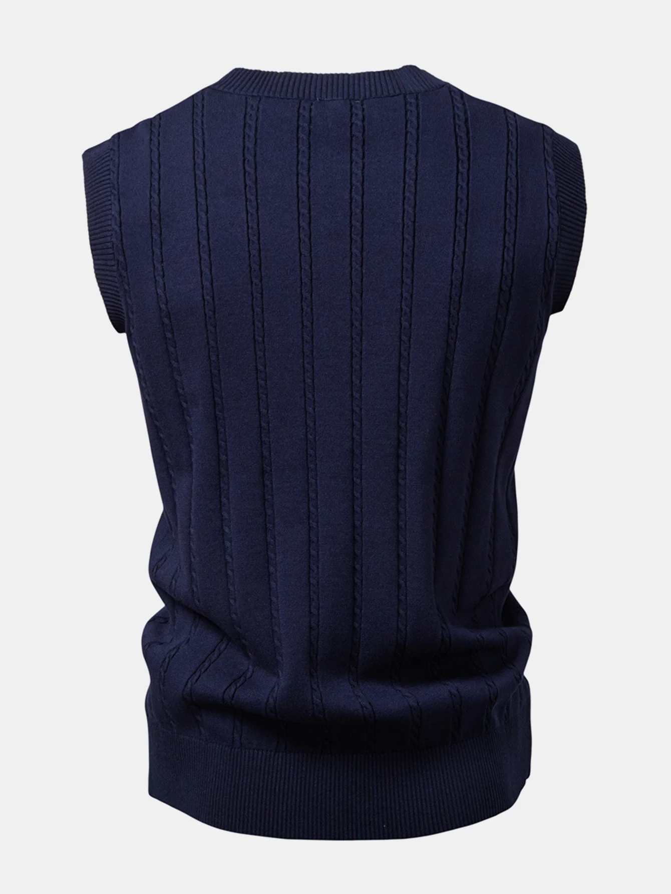 Twist V-Ausschnitt Strickpulloverweste - Image 8