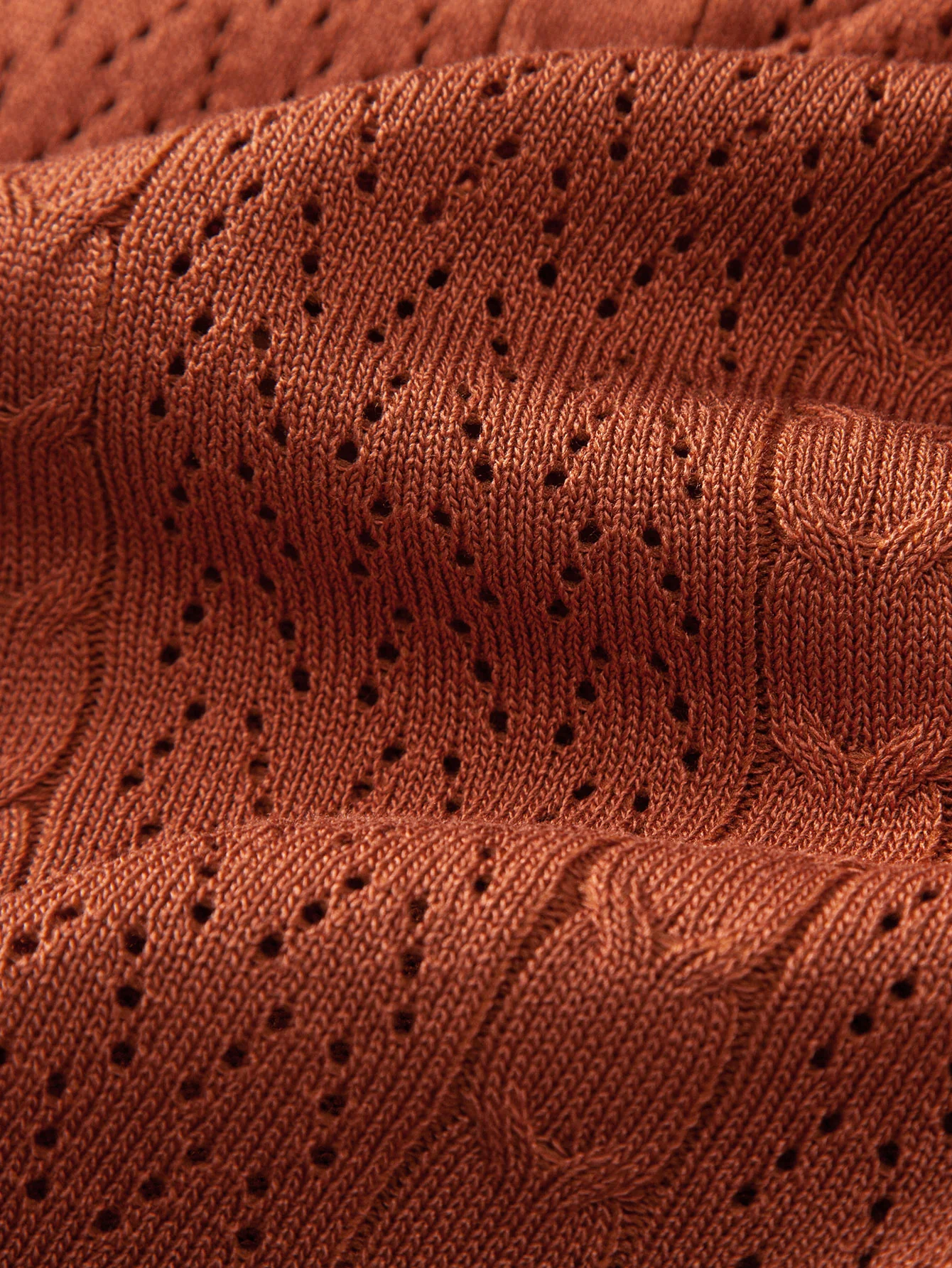 Twisted Jacquard Button Up Knit Shirt & Straight Leg Linen Pants - Image 15