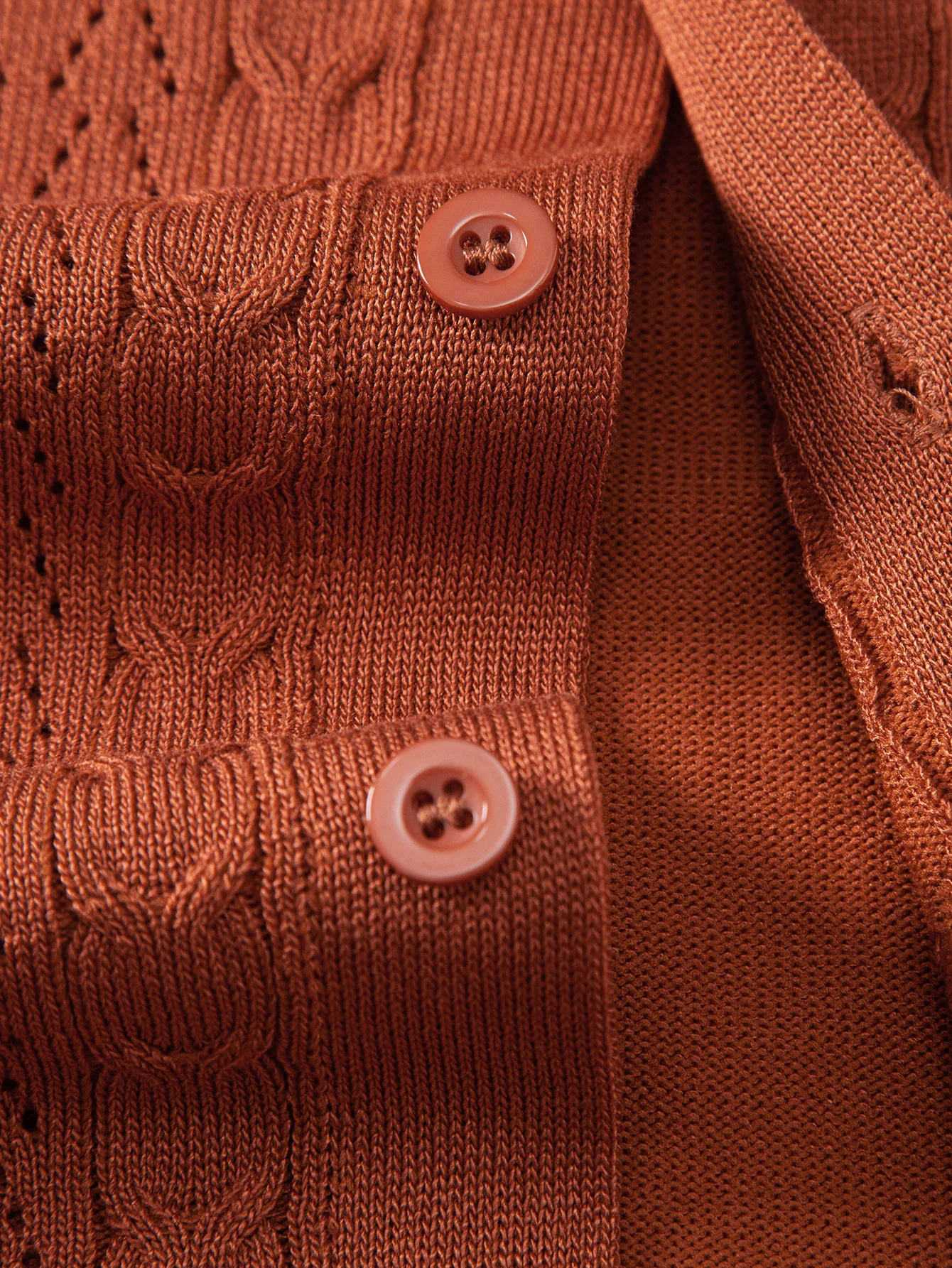 Twisted Jacquard Button Up Knit Shirt & Straight Leg Linen Pants - Image 18