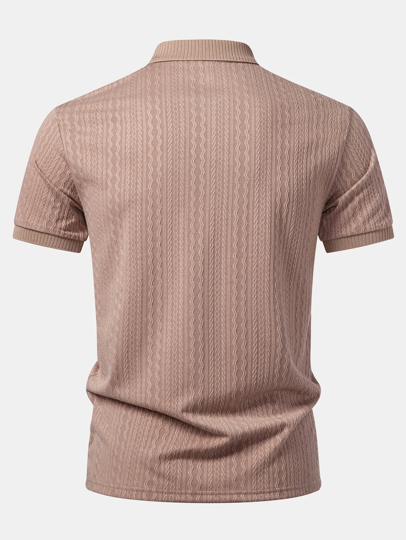 Twisted Jacquard Johnny Collar Polo - Image 2