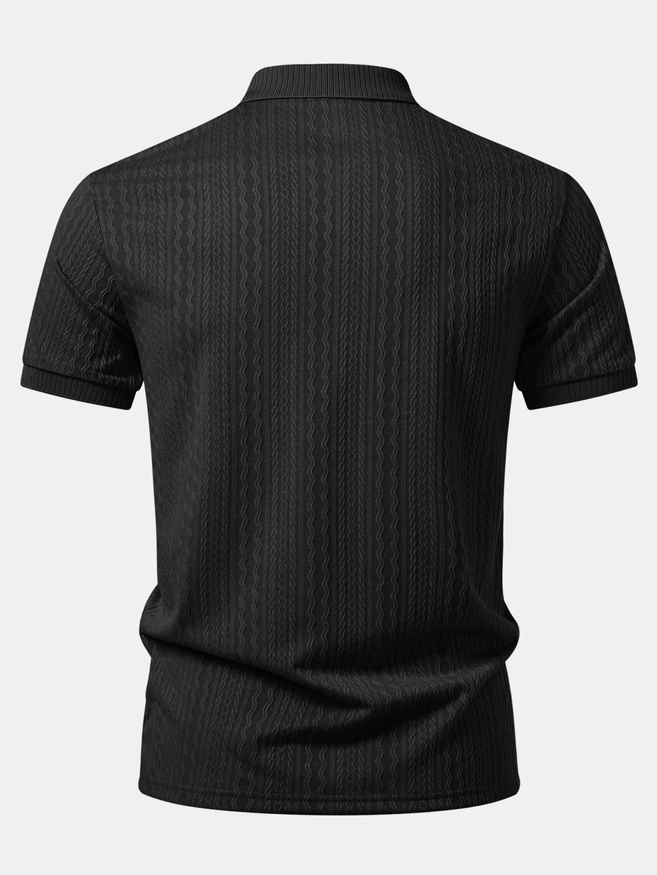 Twisted Jacquard Johnny Collar Polo - Image 4