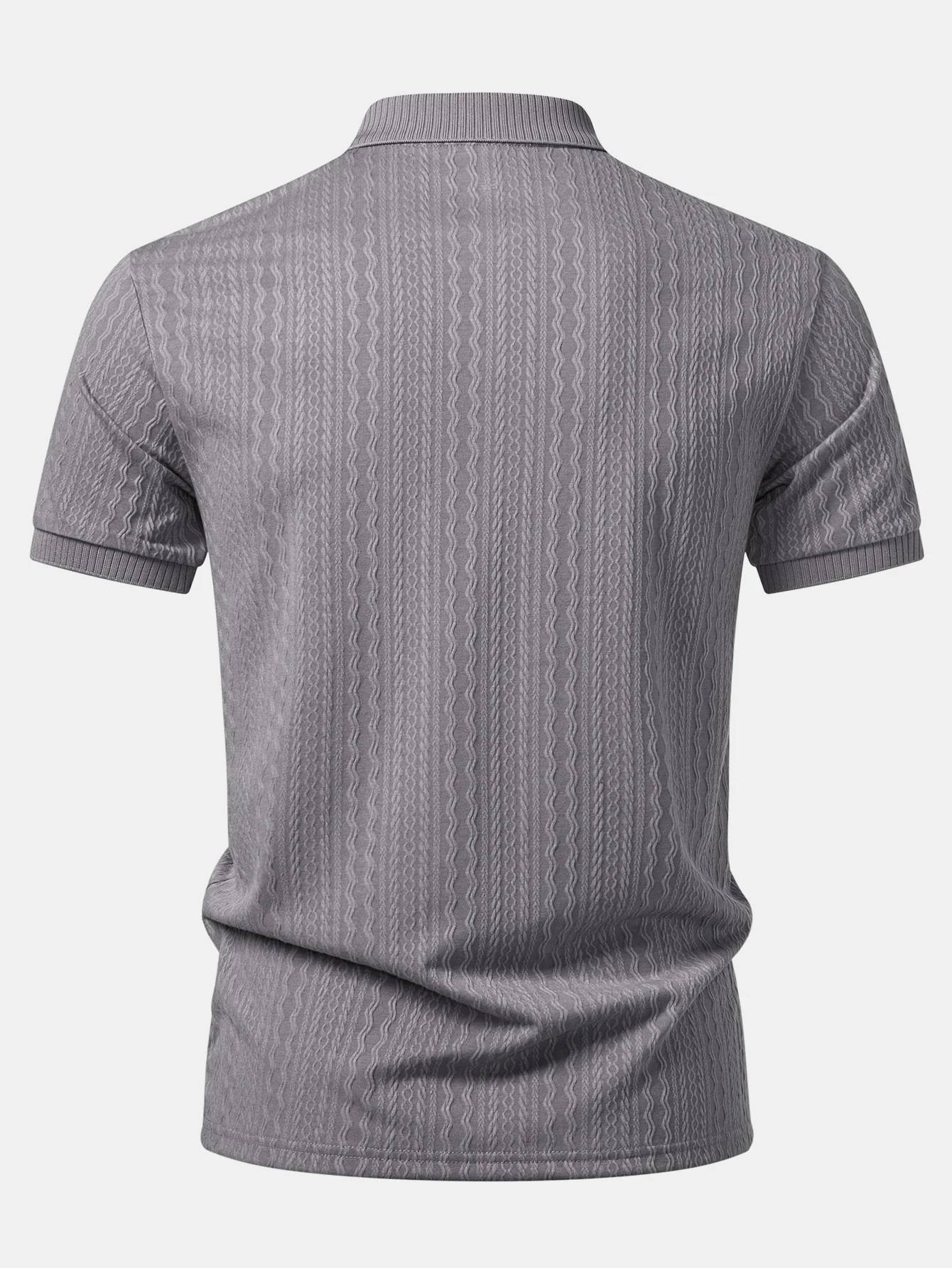 Twisted Jacquard Johnny Collar Polo - Image 6