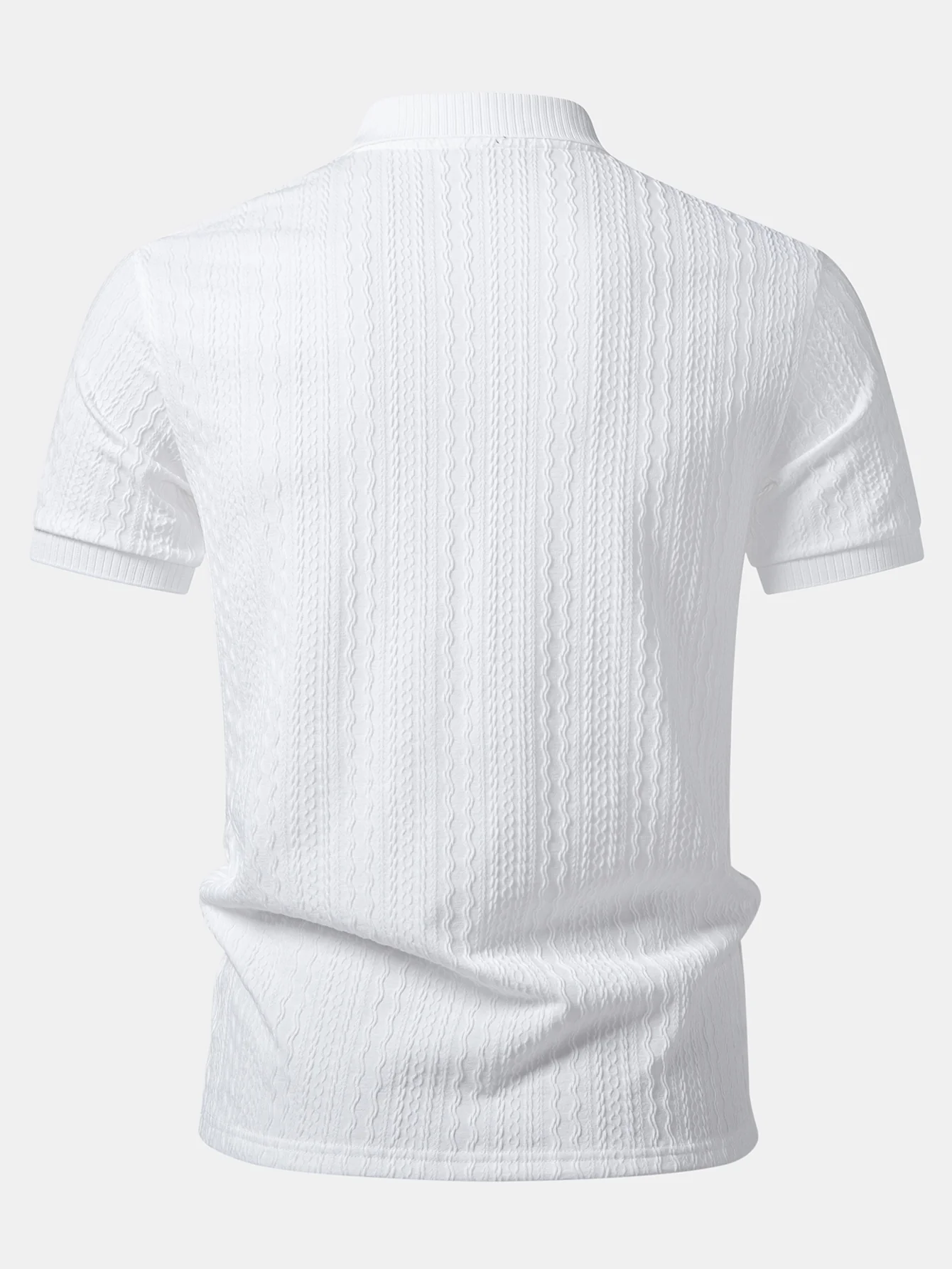 Twisted Jacquard Johnny Collar Polo - Image 8