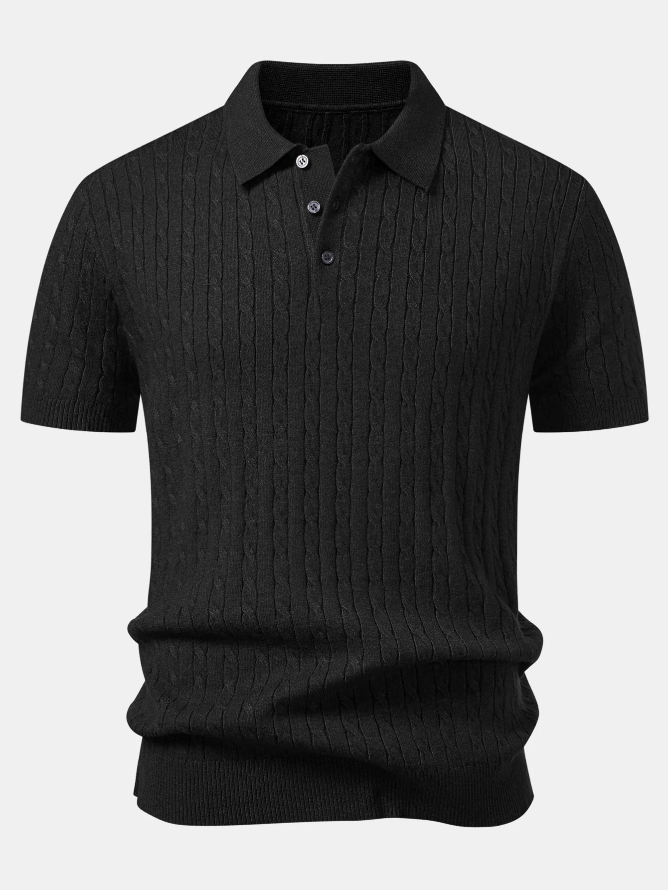 Twisted Jacquard Knit Polo & Slim Fit Tapered Trousers - Image 10