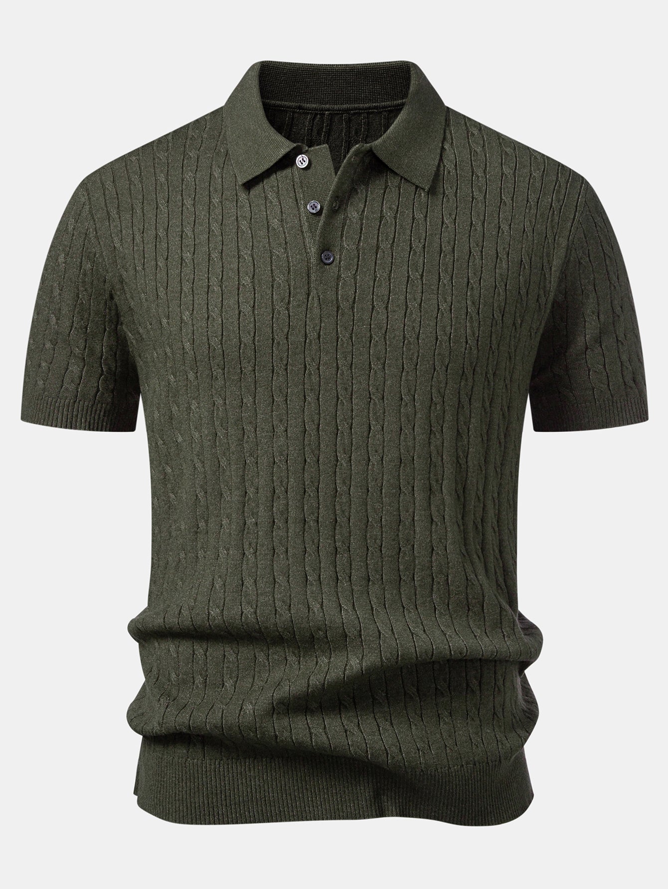 Twisted Jacquard Knit Polo & Slim Fit Tapered Trousers - Image 12