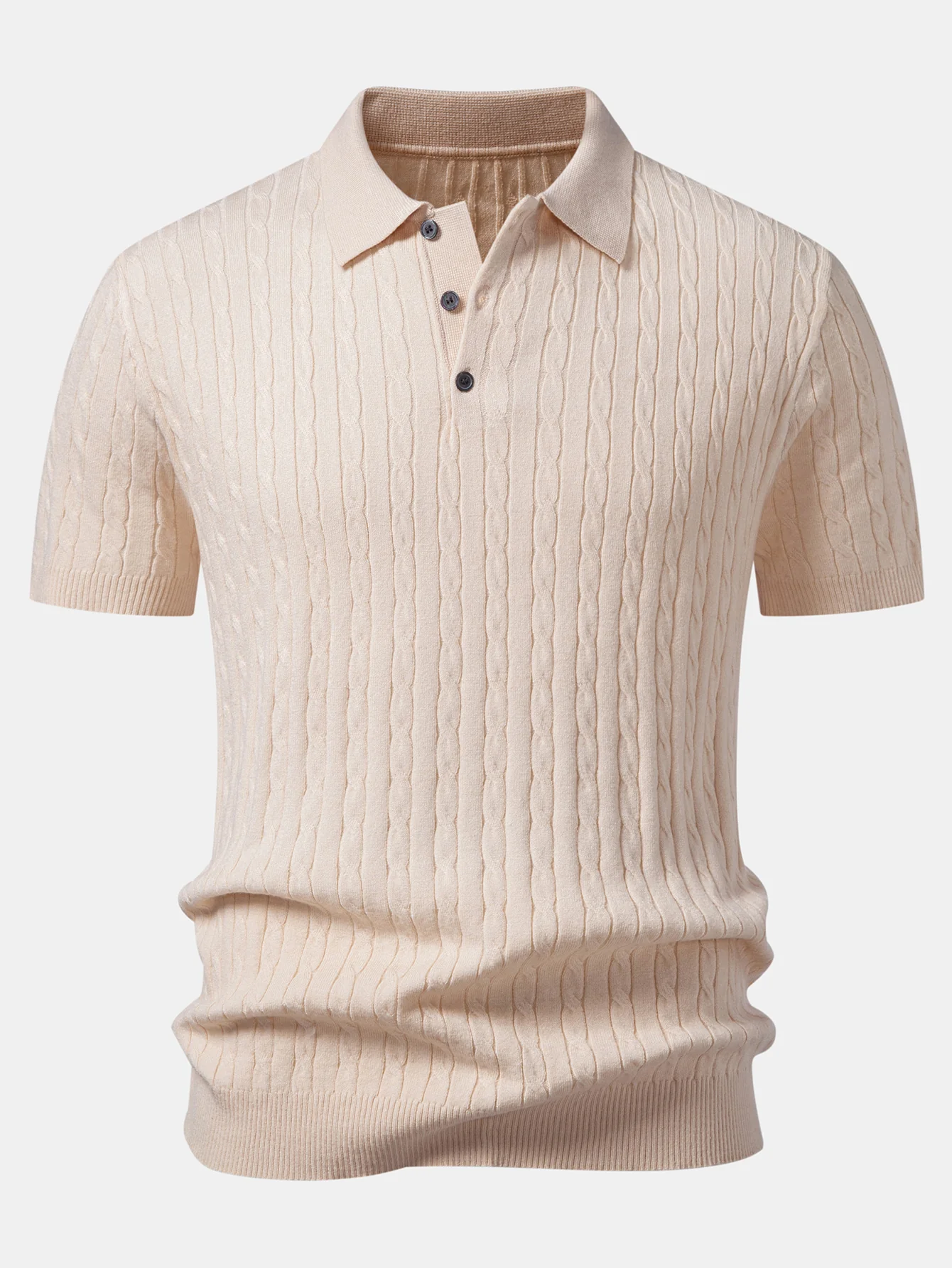 Twisted Jacquard Knit Polo & Slim Fit Tapered Trousers - Image 14