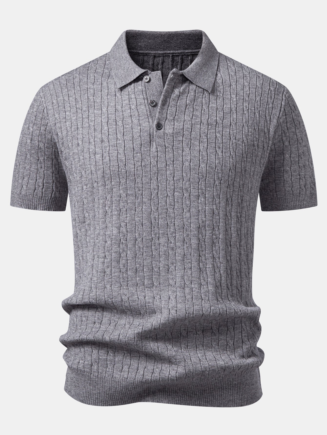 Twisted Jacquard Knit Polo & Slim Fit Tapered Trousers - Image 15