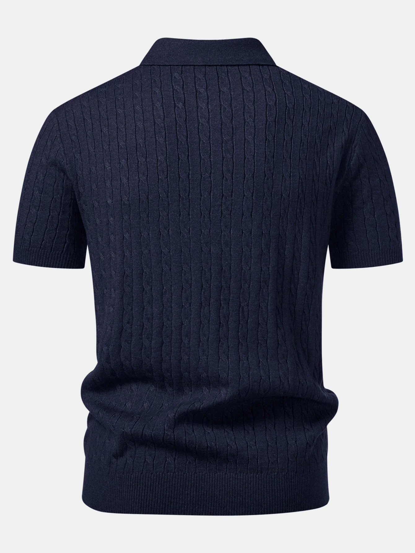 Twisted Jacquard Knit Polo & Slim Fit Tapered Trousers - Image 9