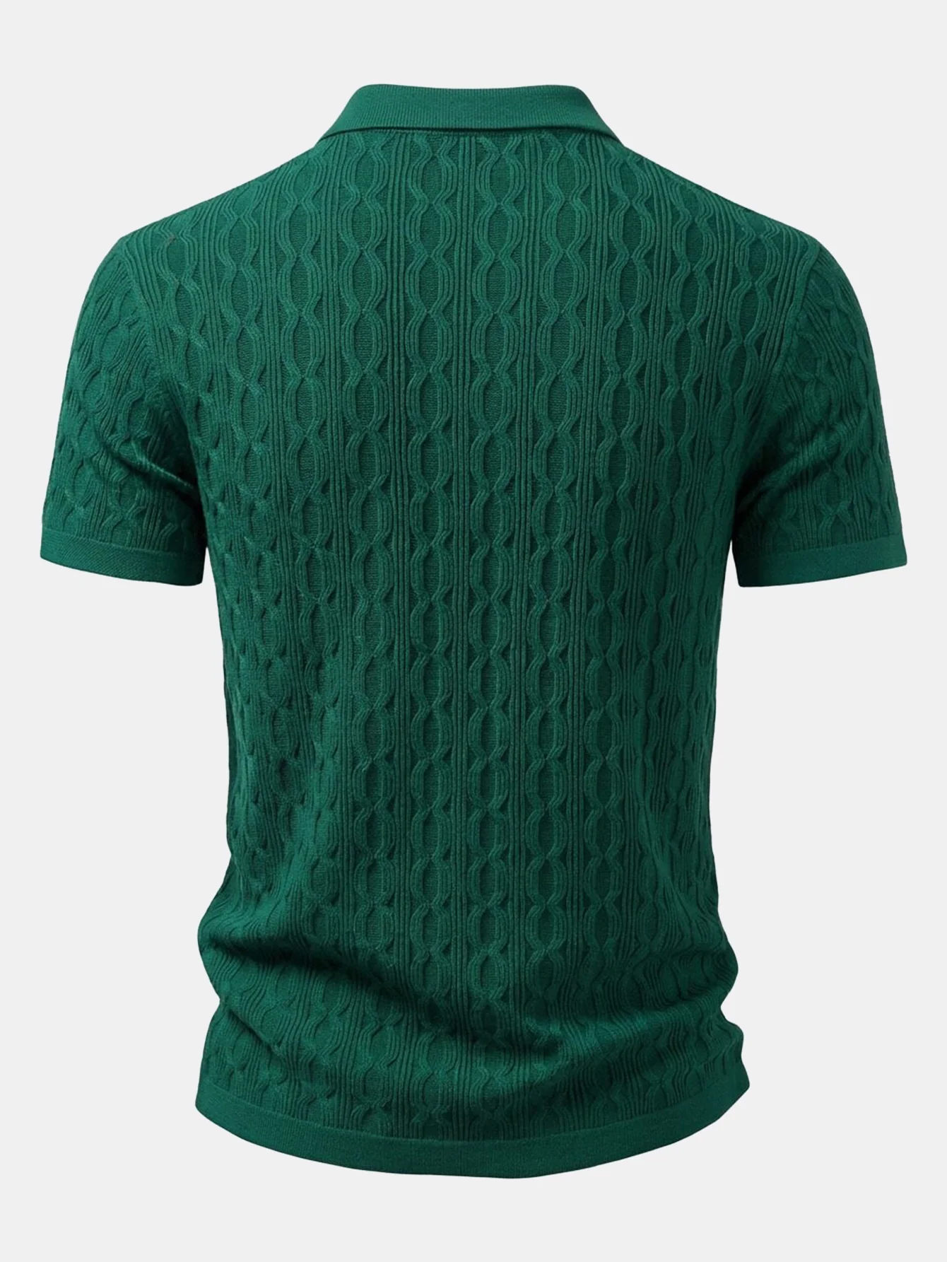 Twisted Jacquard Knit Shirt & Slim Fit Tapered Trousers - Image 5