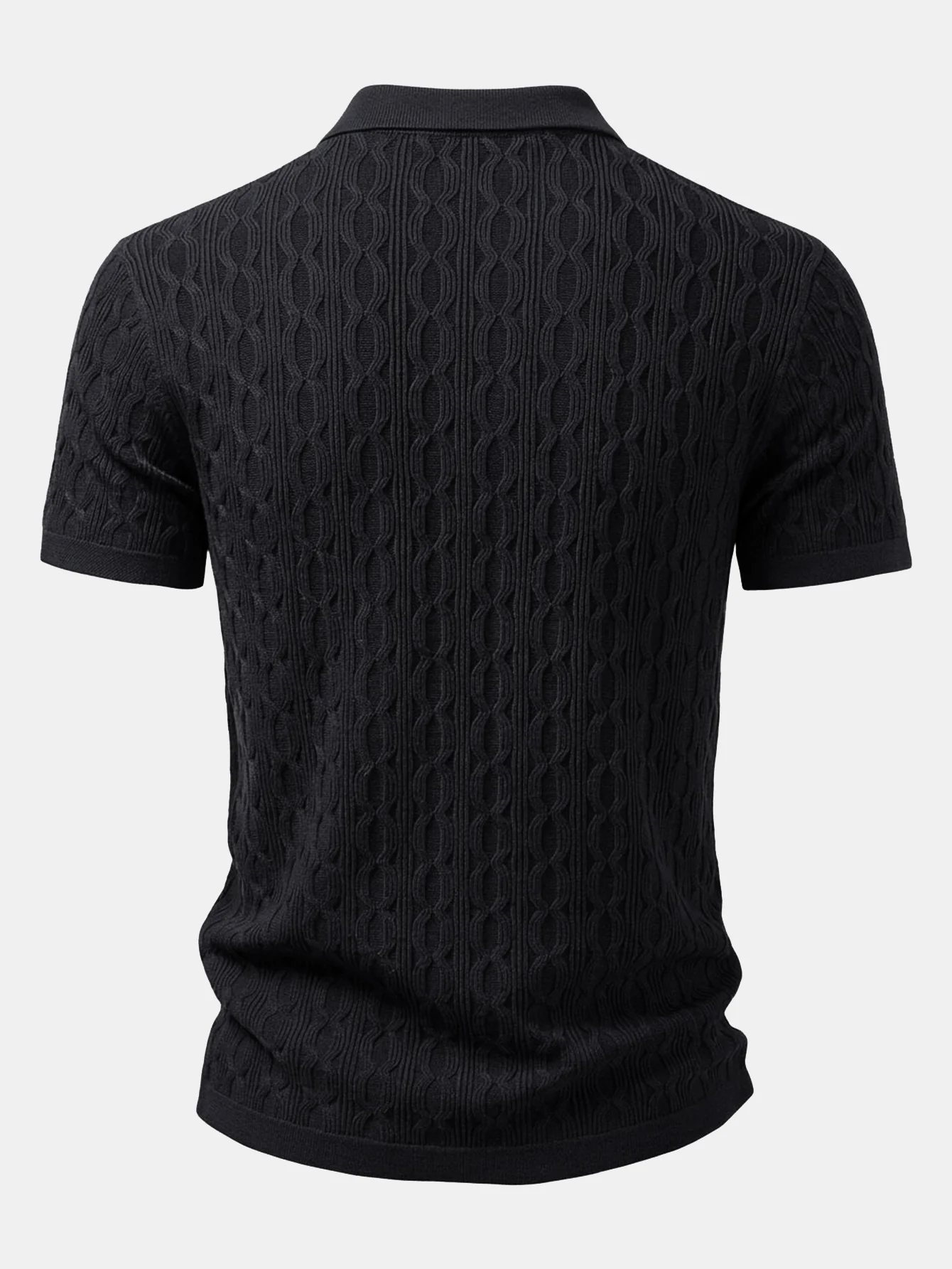 Twisted Jacquard Knit Shirt & Slim Fit Tapered Trousers - Image 7