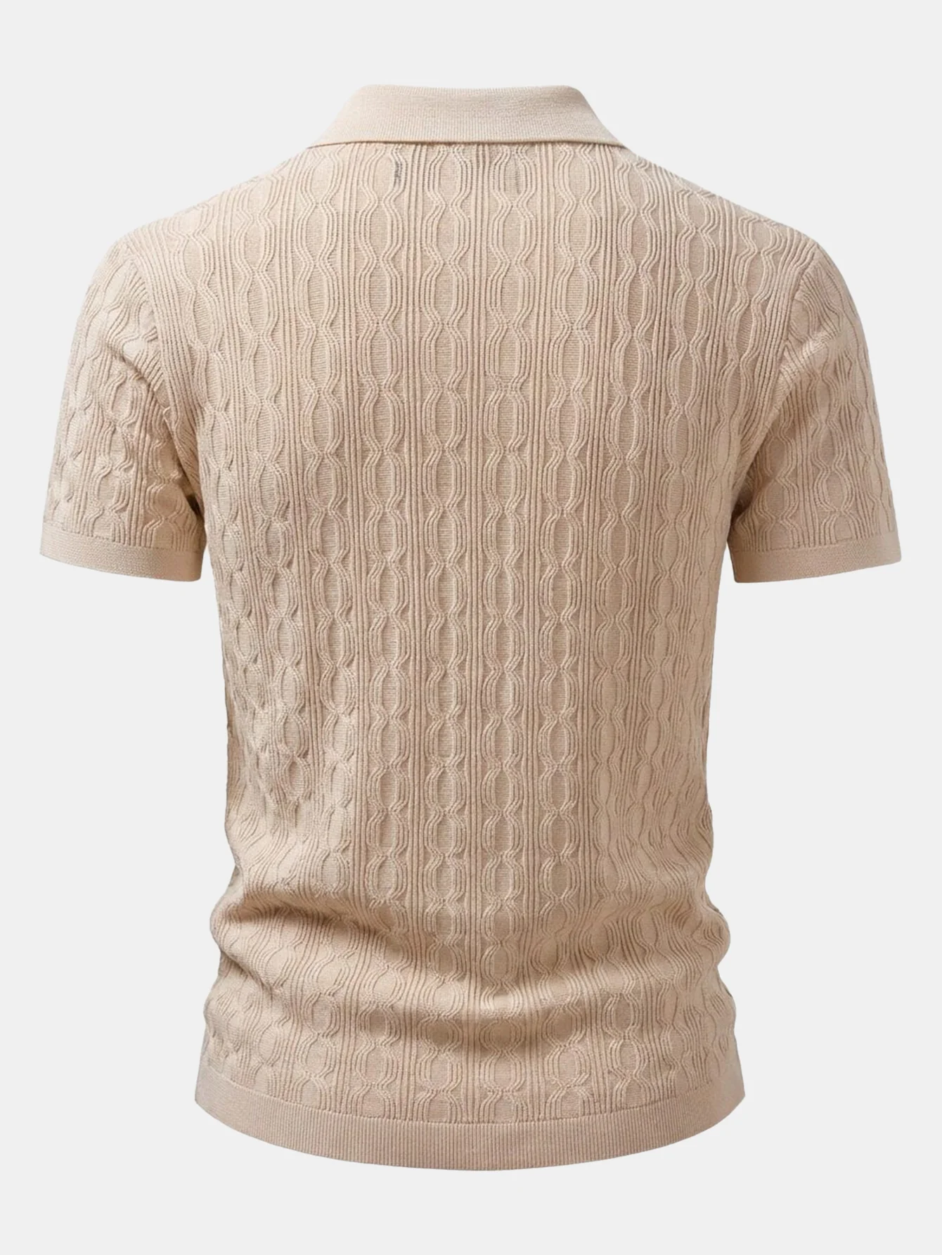 Twisted Jacquard Knit Shirt & Slim Fit Tapered Trousers - Image 9