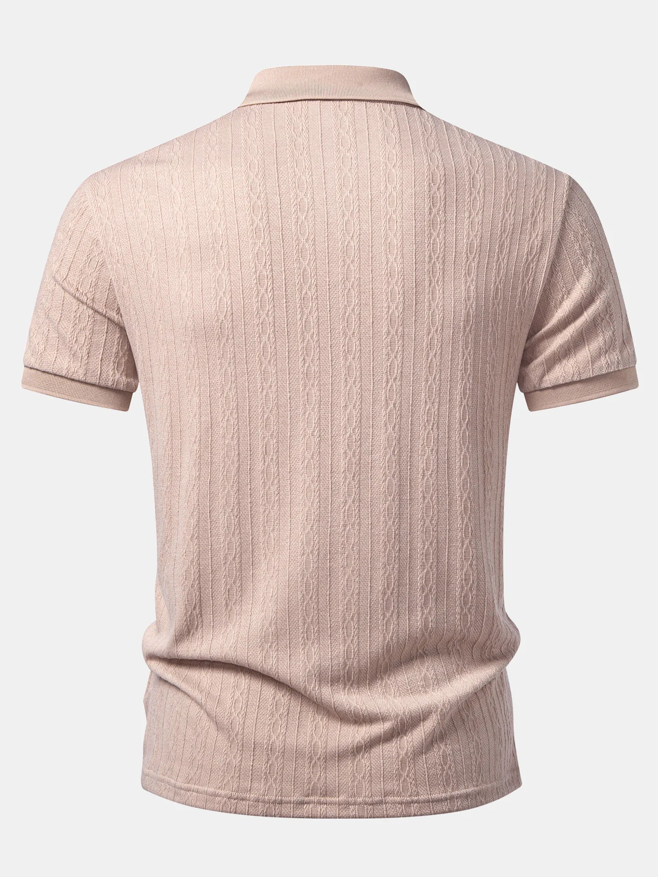 Twisted Jacquard Zipper Polo - Image 2