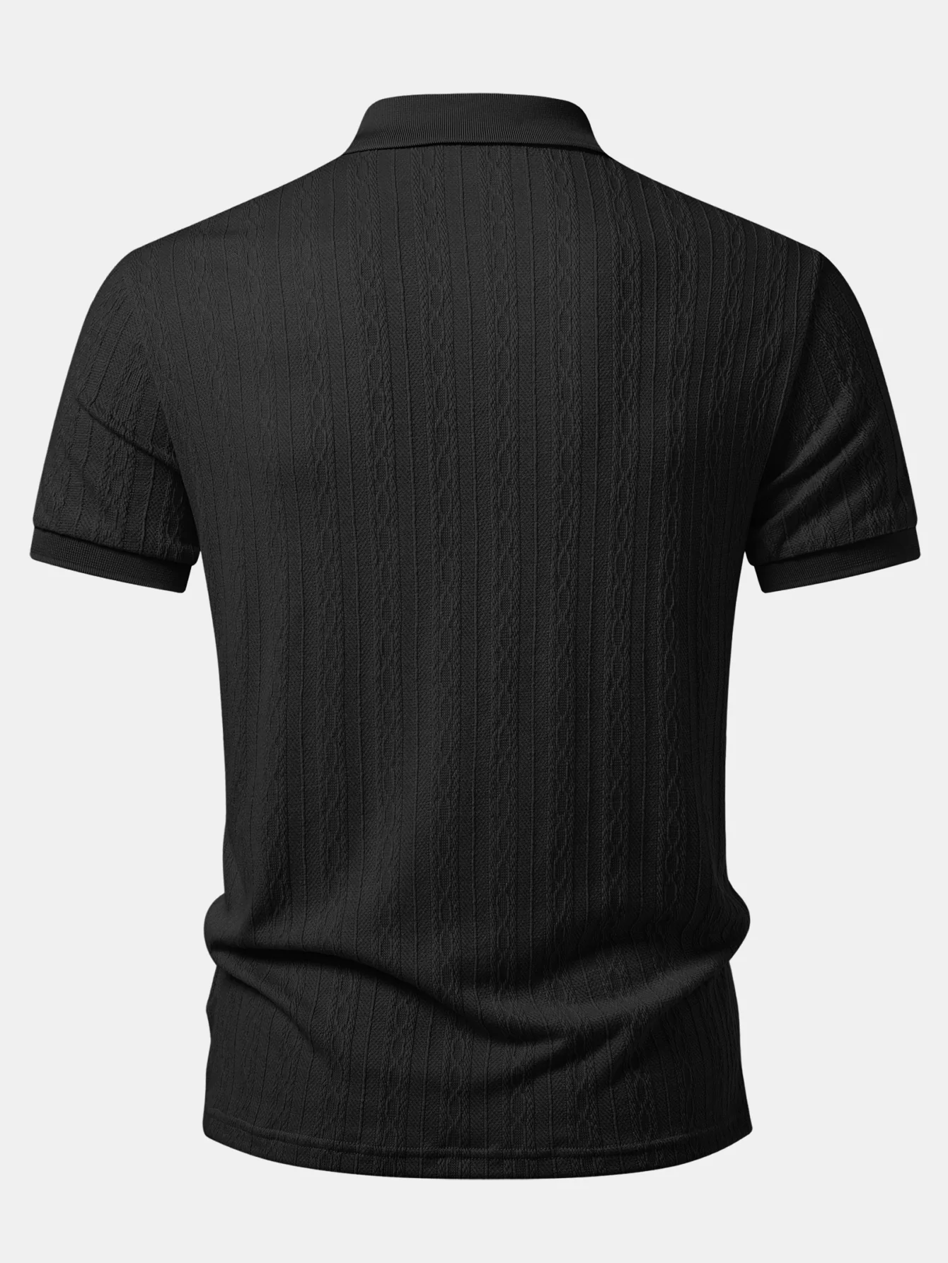 Twisted Jacquard Zipper Polo - Image 4