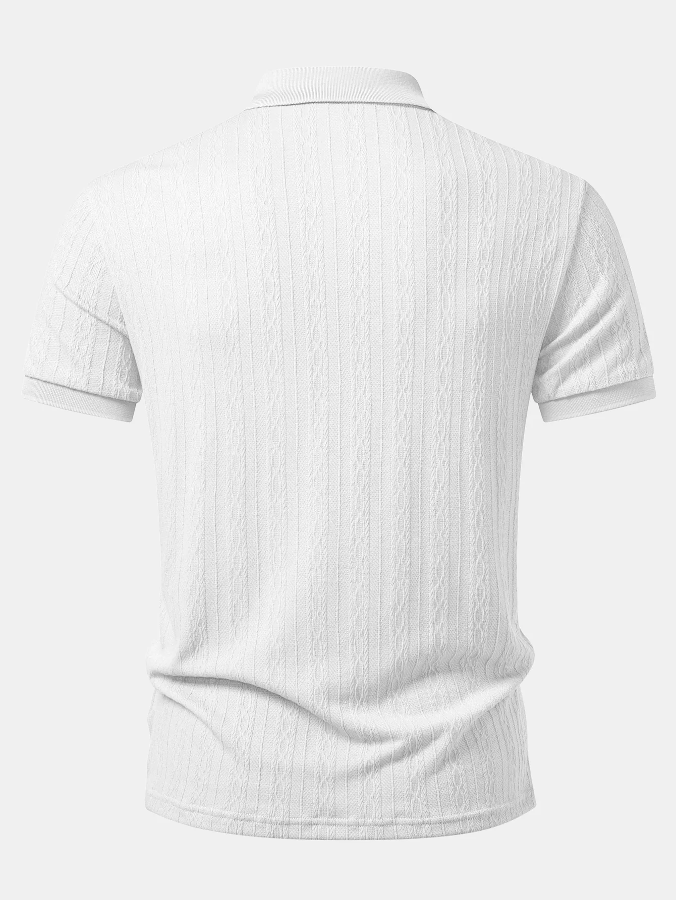 Twisted Jacquard Zipper Polo - Image 6