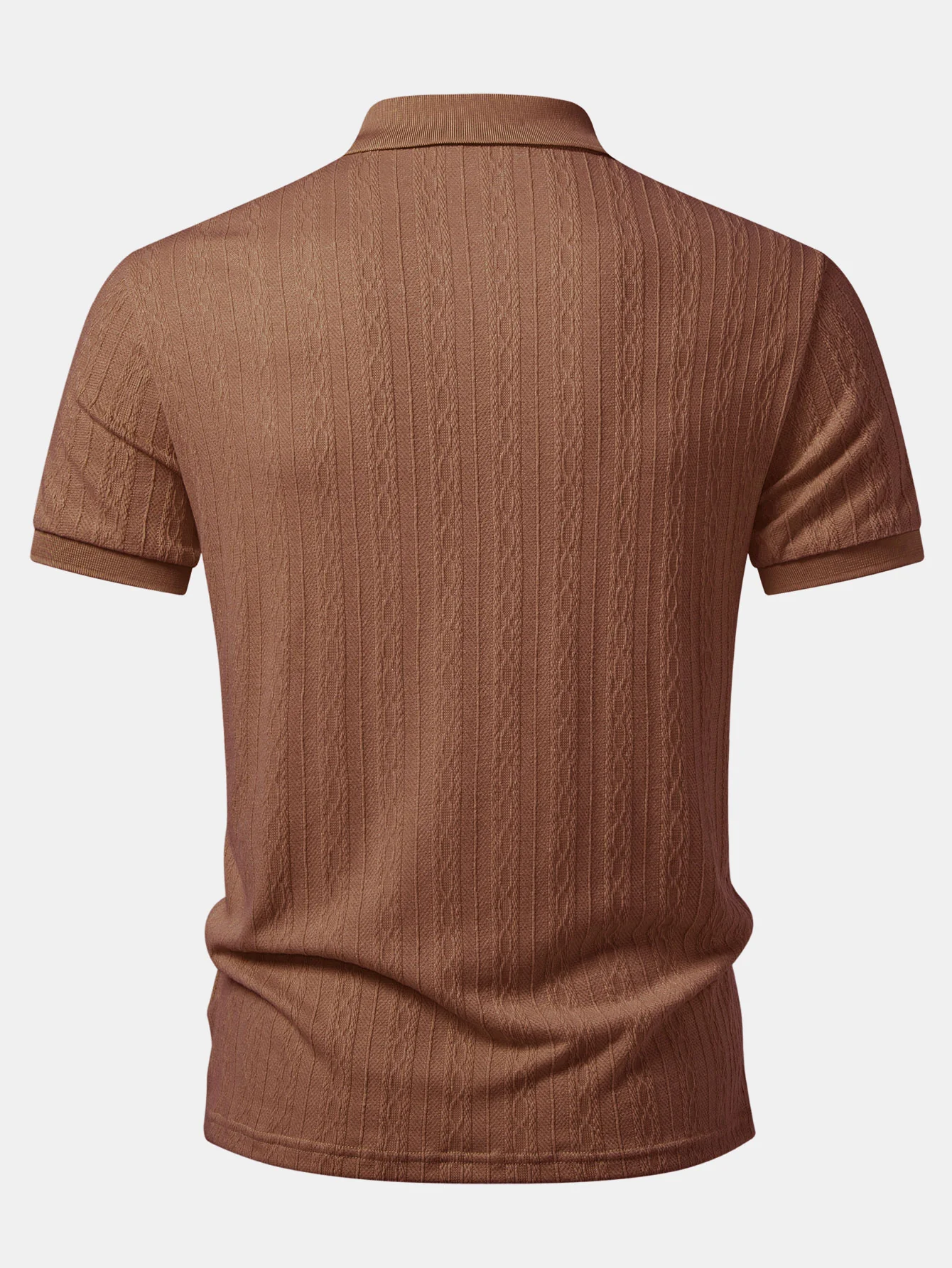 Twisted Jacquard Zipper Polo - Image 8