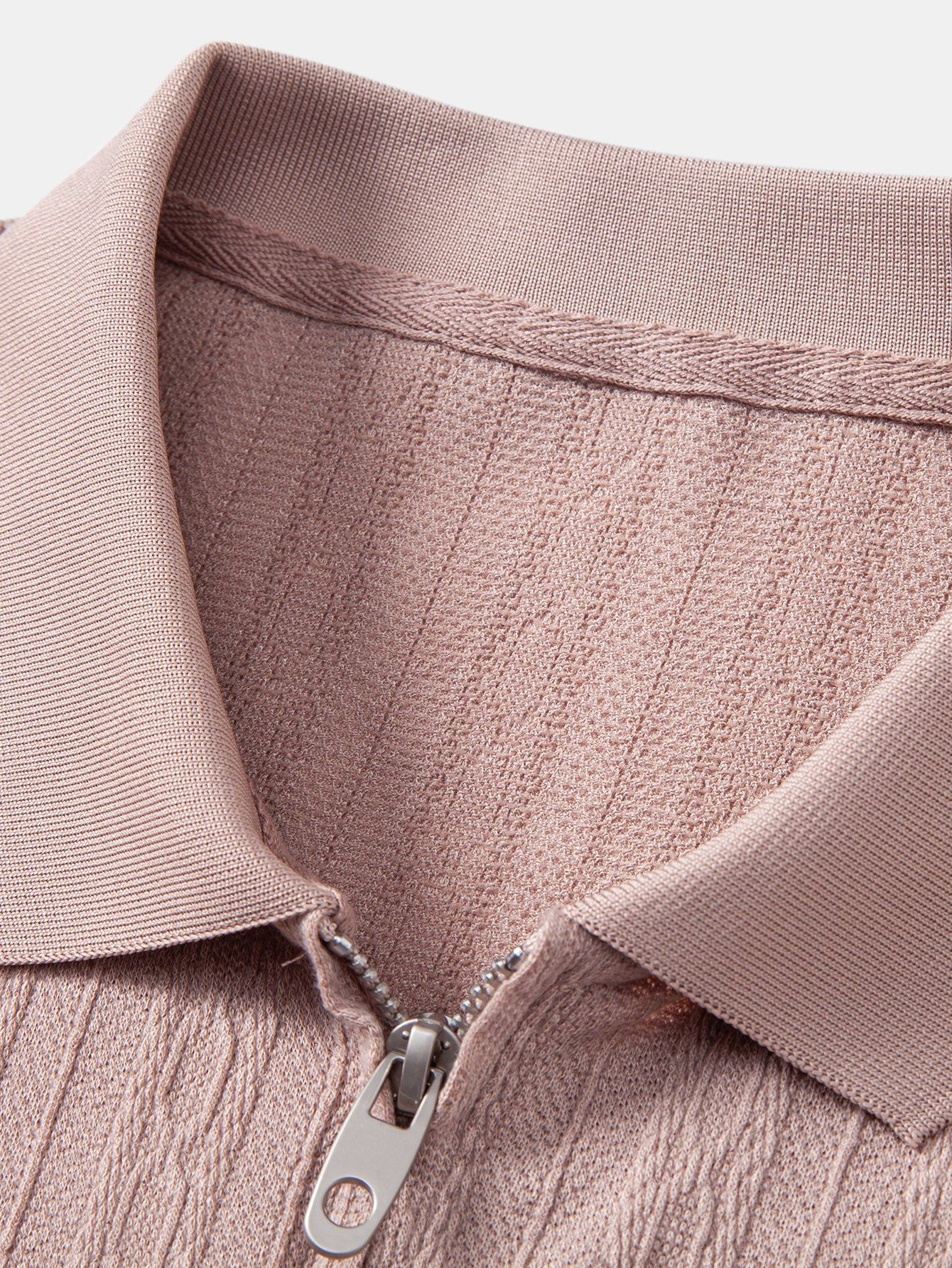 Twisted Jacquard Zipper Polo - Image 9