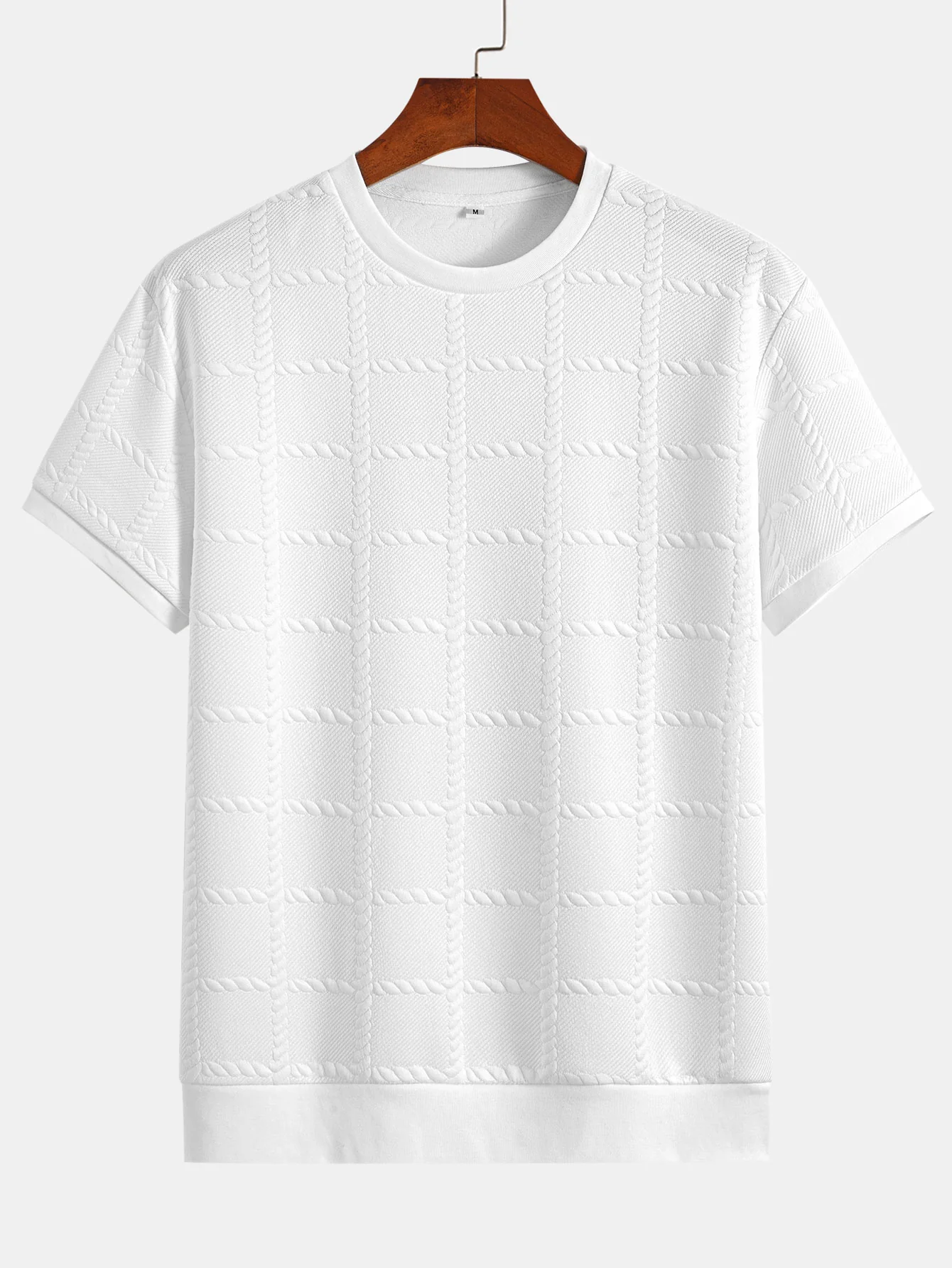 Jacquard mit verdrehten Quadraten <tc>T-Shirt</tc>