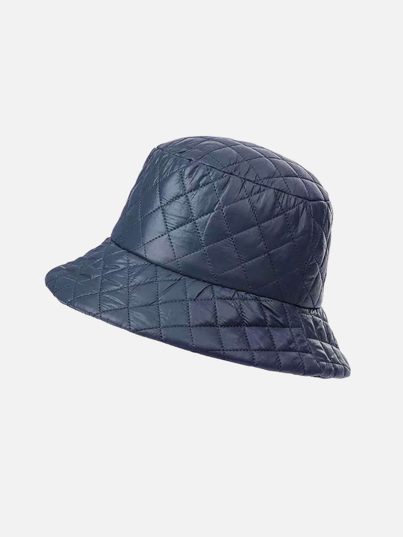 Ultra-light Thick Quilted Solid Color Fisherman Hat - Image 3