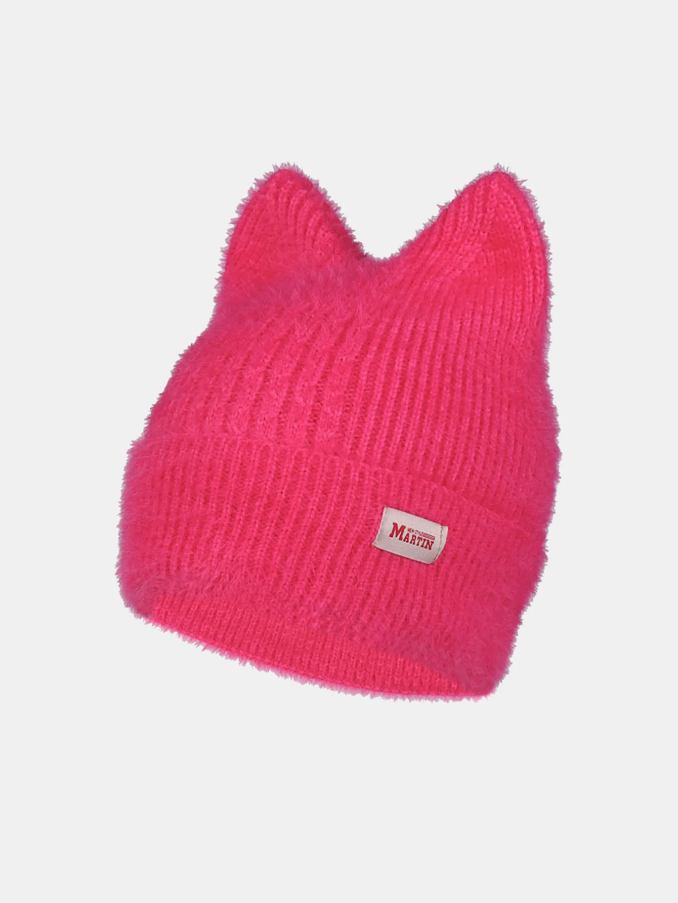 Unisex Plüschmütze mit elastischem, gestricktem Stoff in Katzenohrform - Image 6
