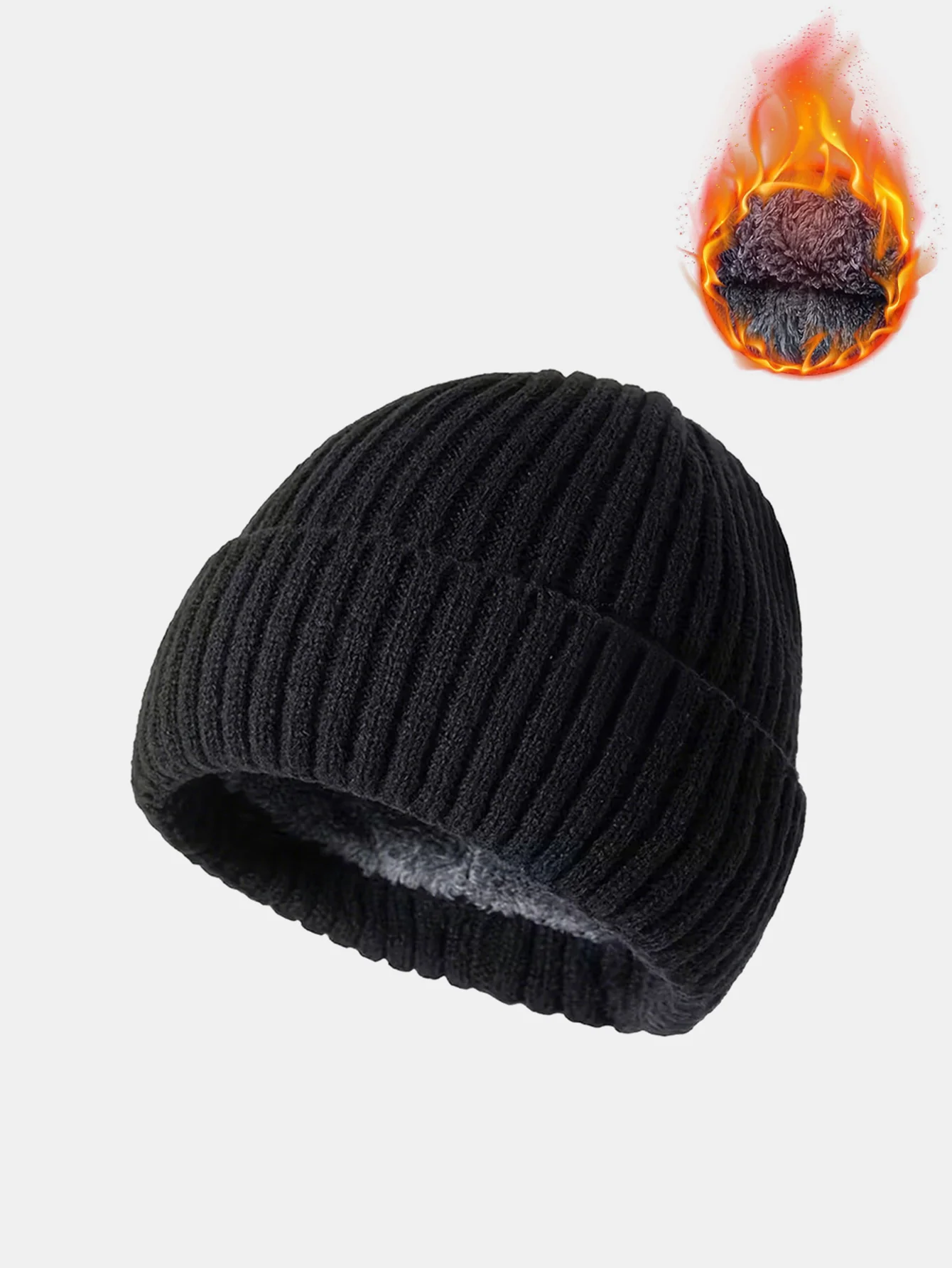 Unisex Warm Thick Windproof Knit Beanie Hat - Image 2