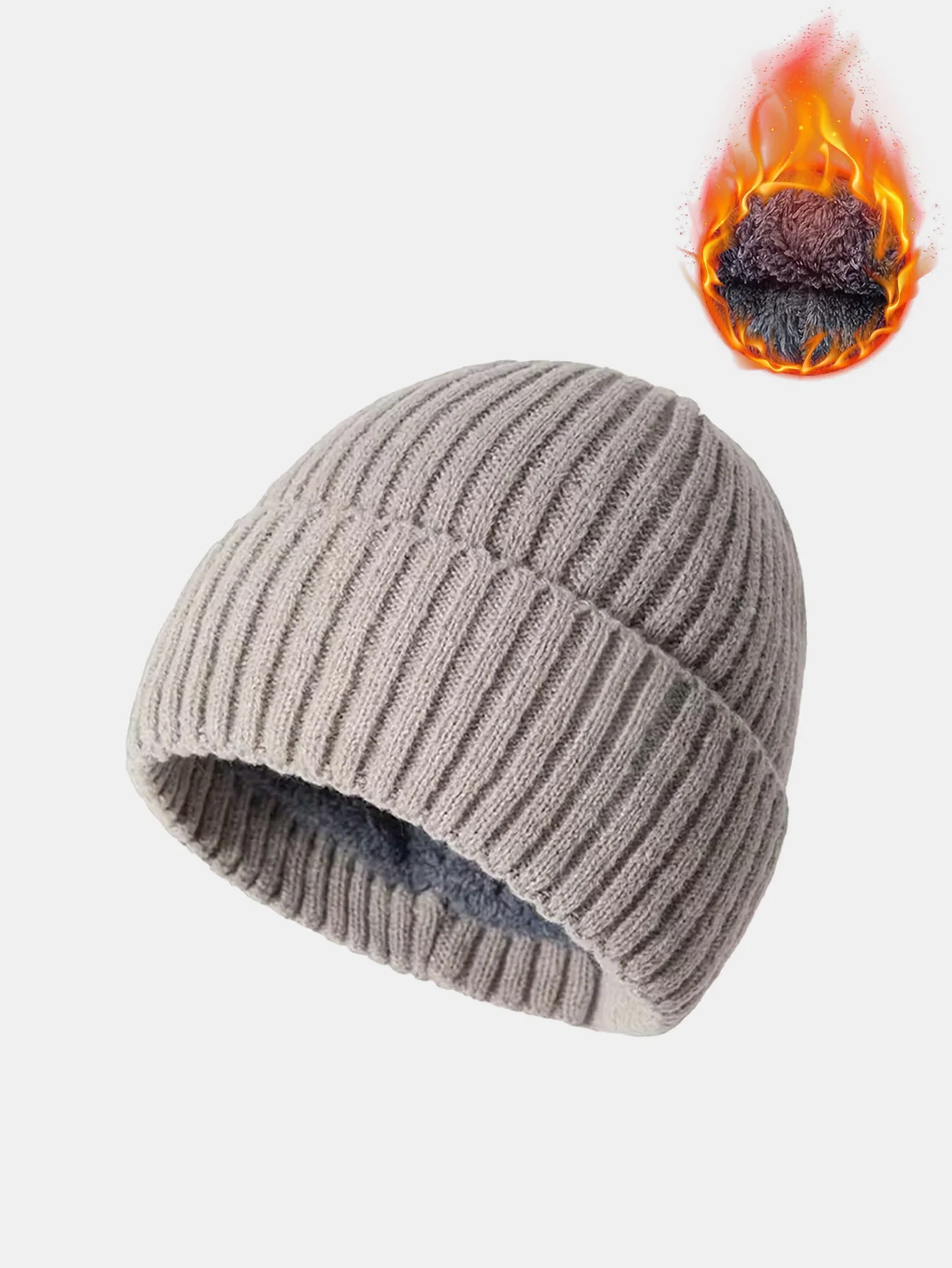 Unisex Warm Thick Windproof Knit Beanie Hat - Image 4