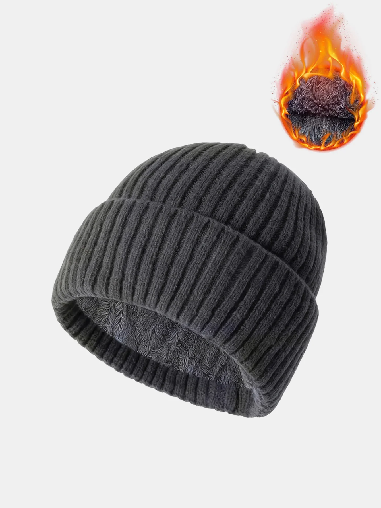 Unisex Warm Thick Windproof Knit Beanie Hat - Image 5
