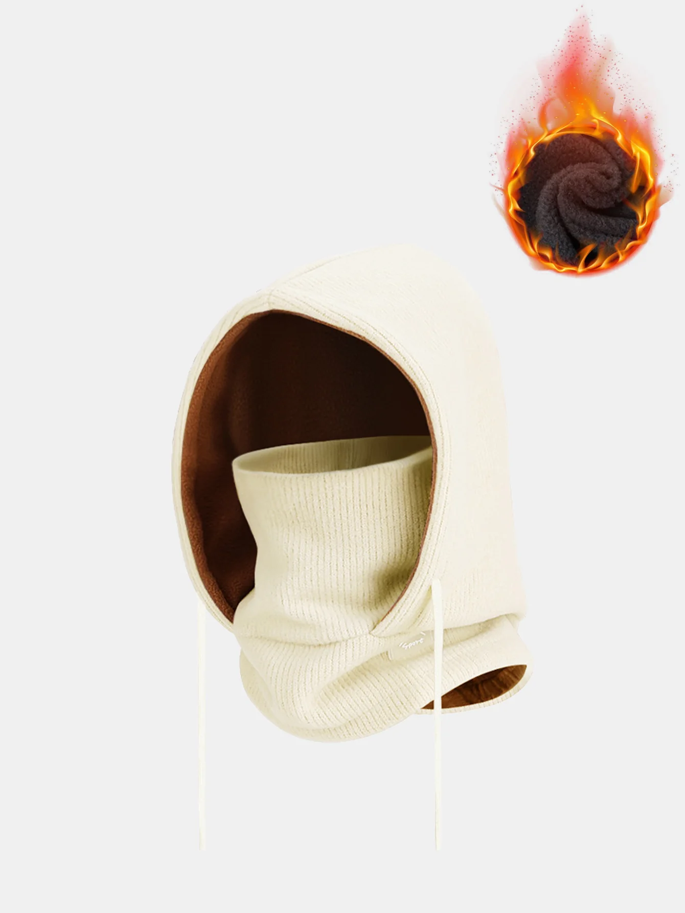 Unisex Warm Windproof Knitted Balaclava Hat With Ski Mask Face Cover - Image 2