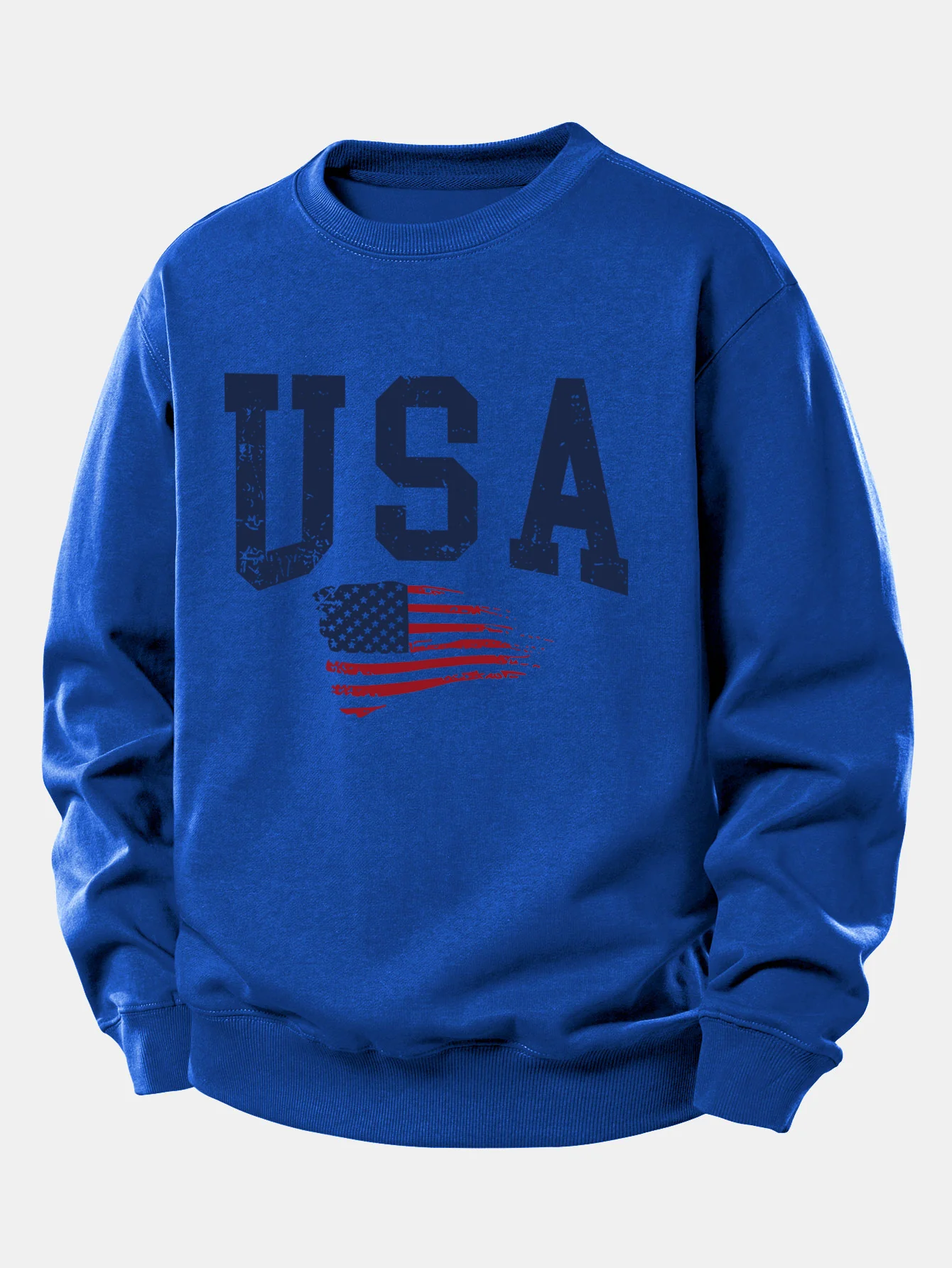 USA Flag Print Relax Fit Sweatshirt - Image 11