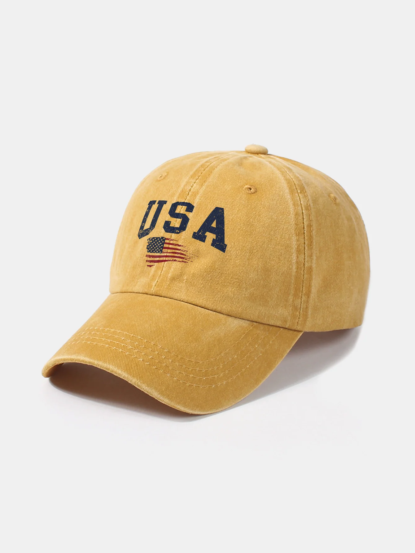 Baseballkappe mit USA-Flaggenaufdruck, gewaschen - Image 11