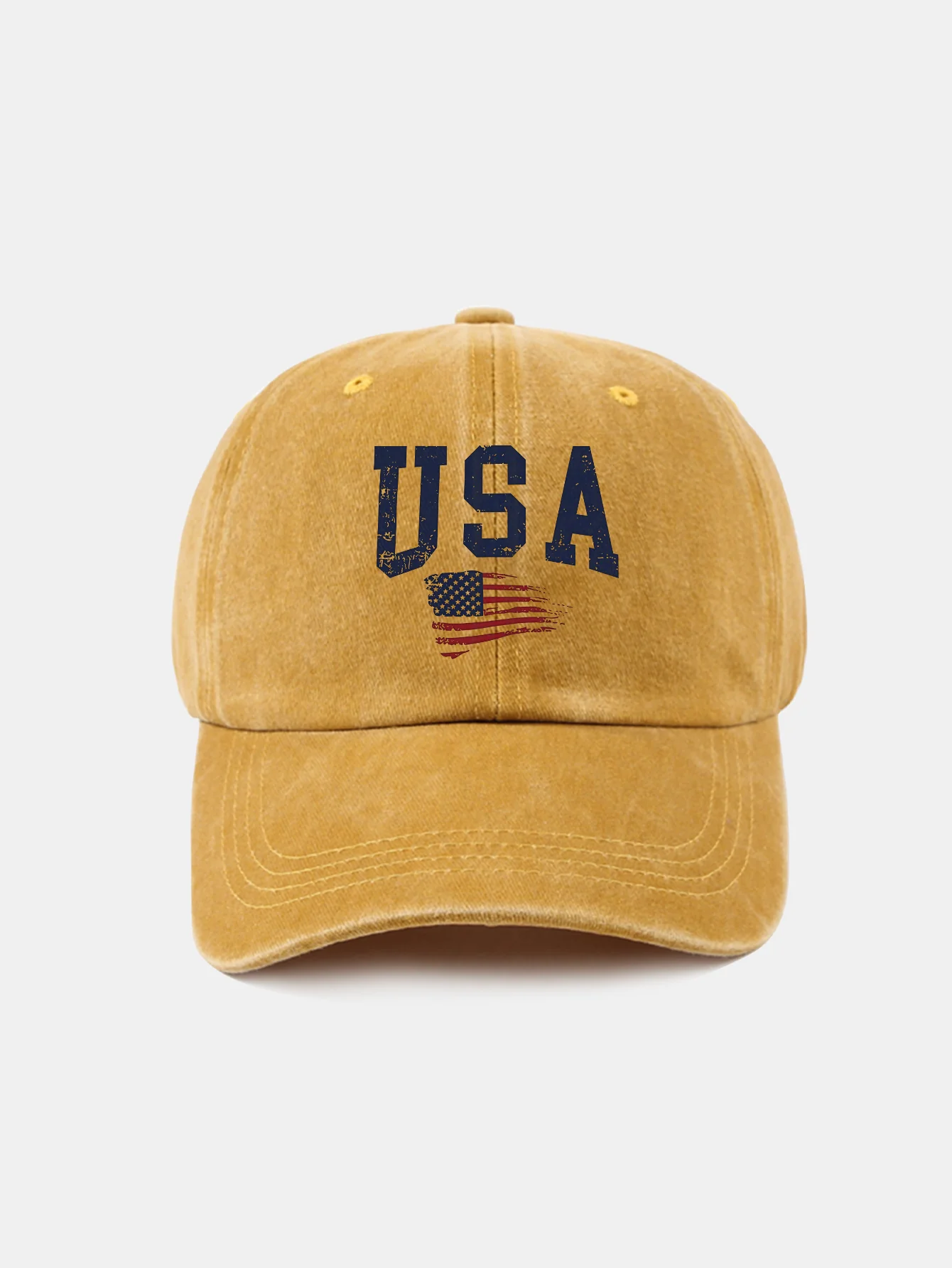 Baseballkappe mit USA-Flaggenaufdruck, gewaschen - Image 12
