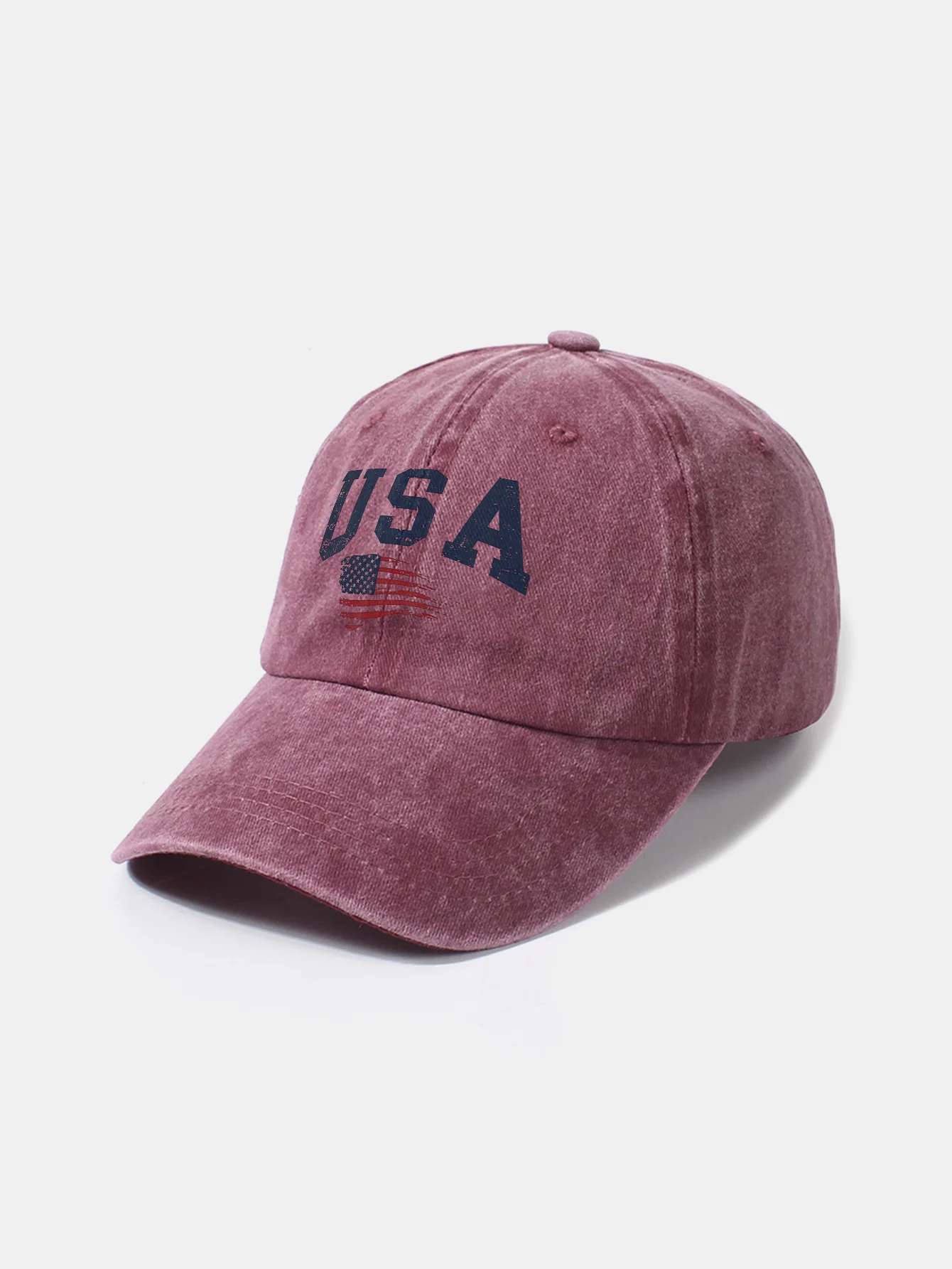Baseballkappe mit USA-Flaggenaufdruck, gewaschen - Image 14