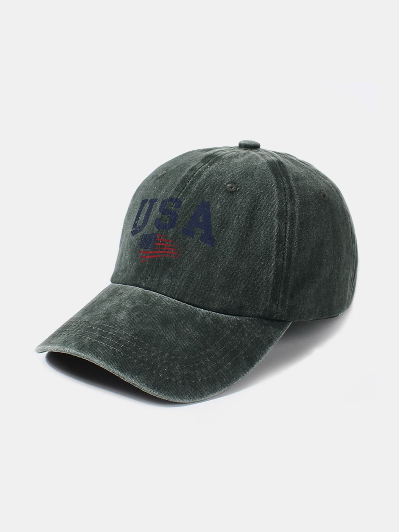 Baseballkappe mit USA-Flaggenaufdruck, gewaschen - Image 16