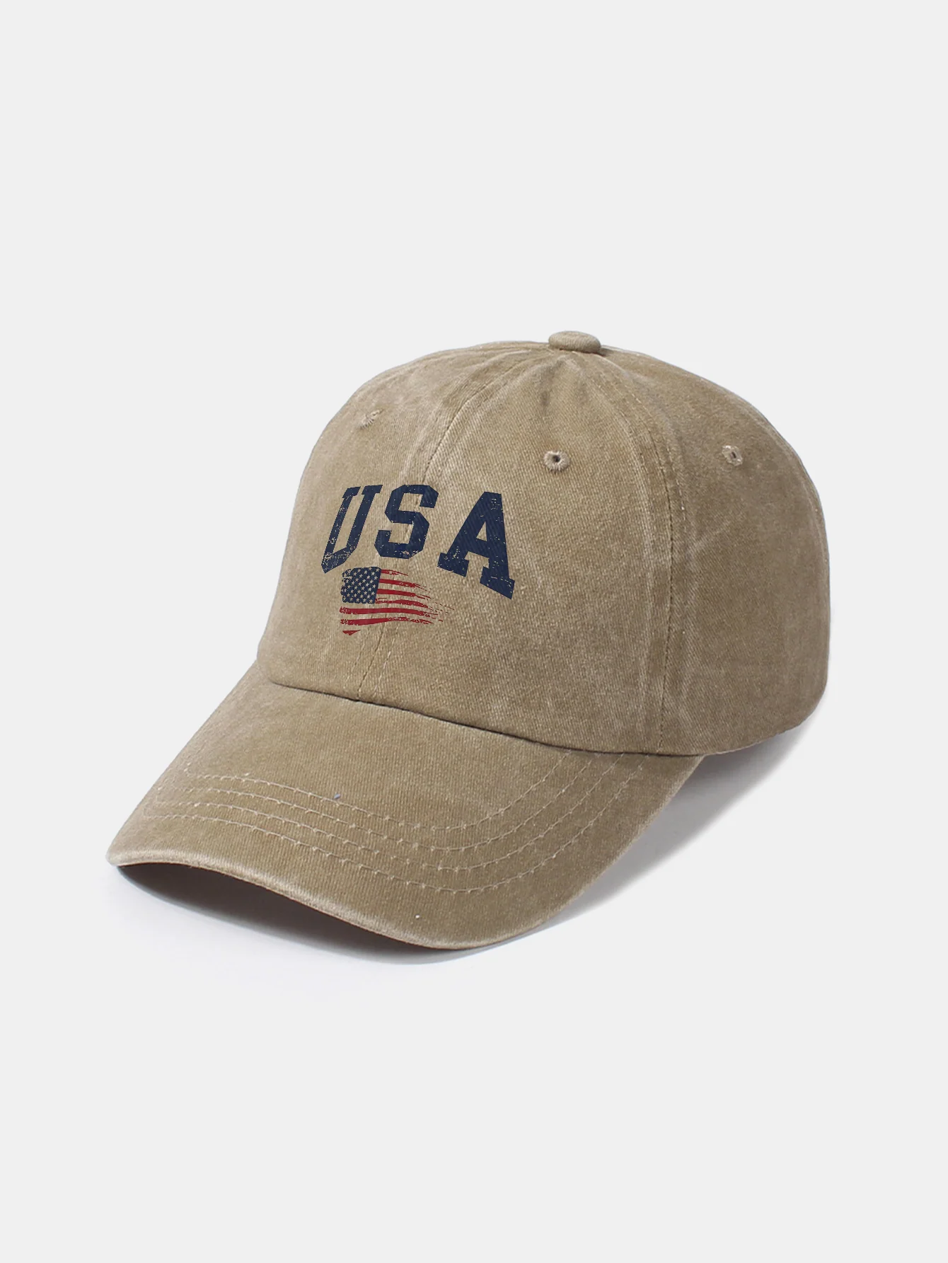 Baseballkappe mit USA-Flaggenaufdruck, gewaschen - Image 3