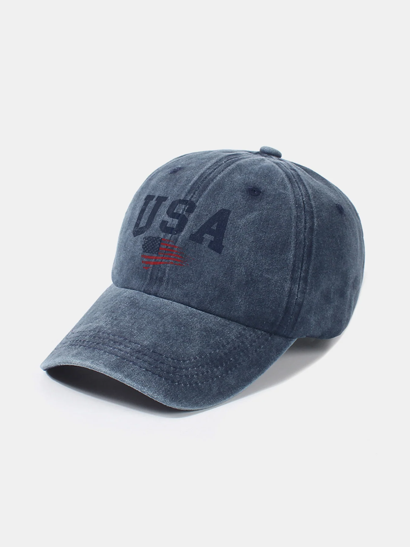 Baseballkappe mit USA-Flaggenaufdruck, gewaschen - Image 5