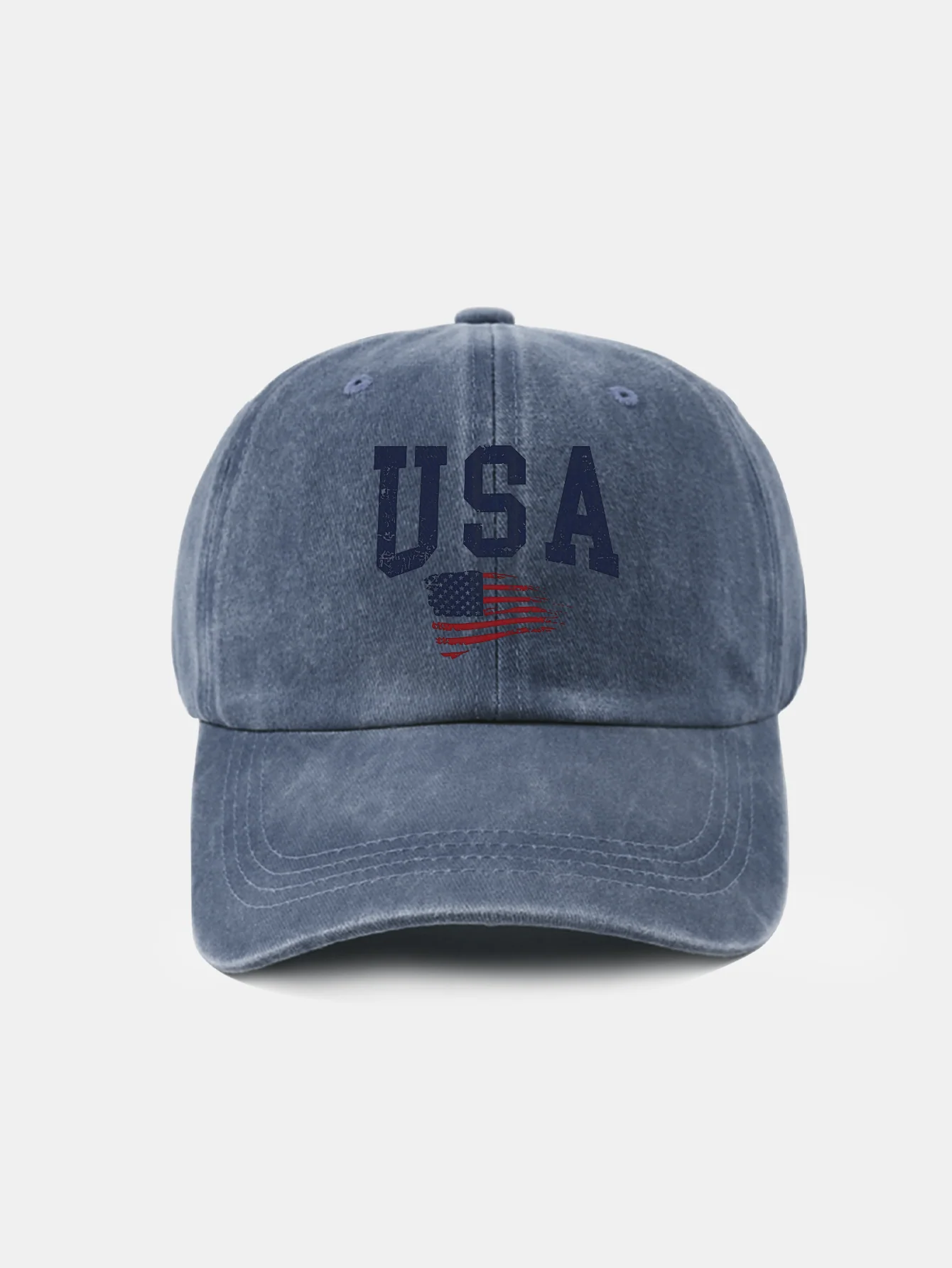 Baseballkappe mit USA-Flaggenaufdruck, gewaschen - Image 6