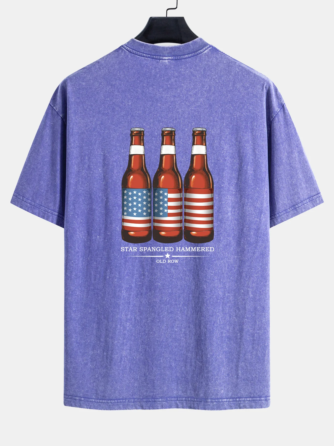 USA Old Row Bierdruck Gewaschenes Abgenutztes Drop-Shoulder T-Shirt - Image 11