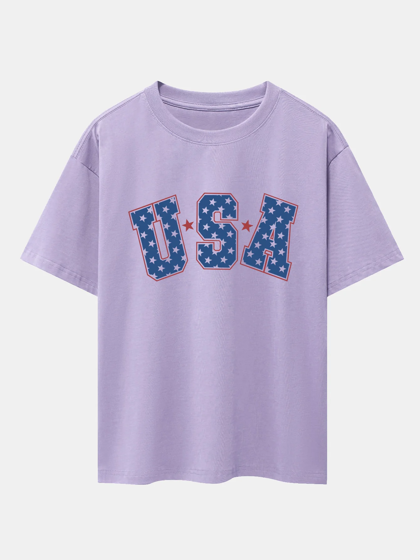 USA Print Oversize T-Shirt mit überschnittenen Schultern - Image 6