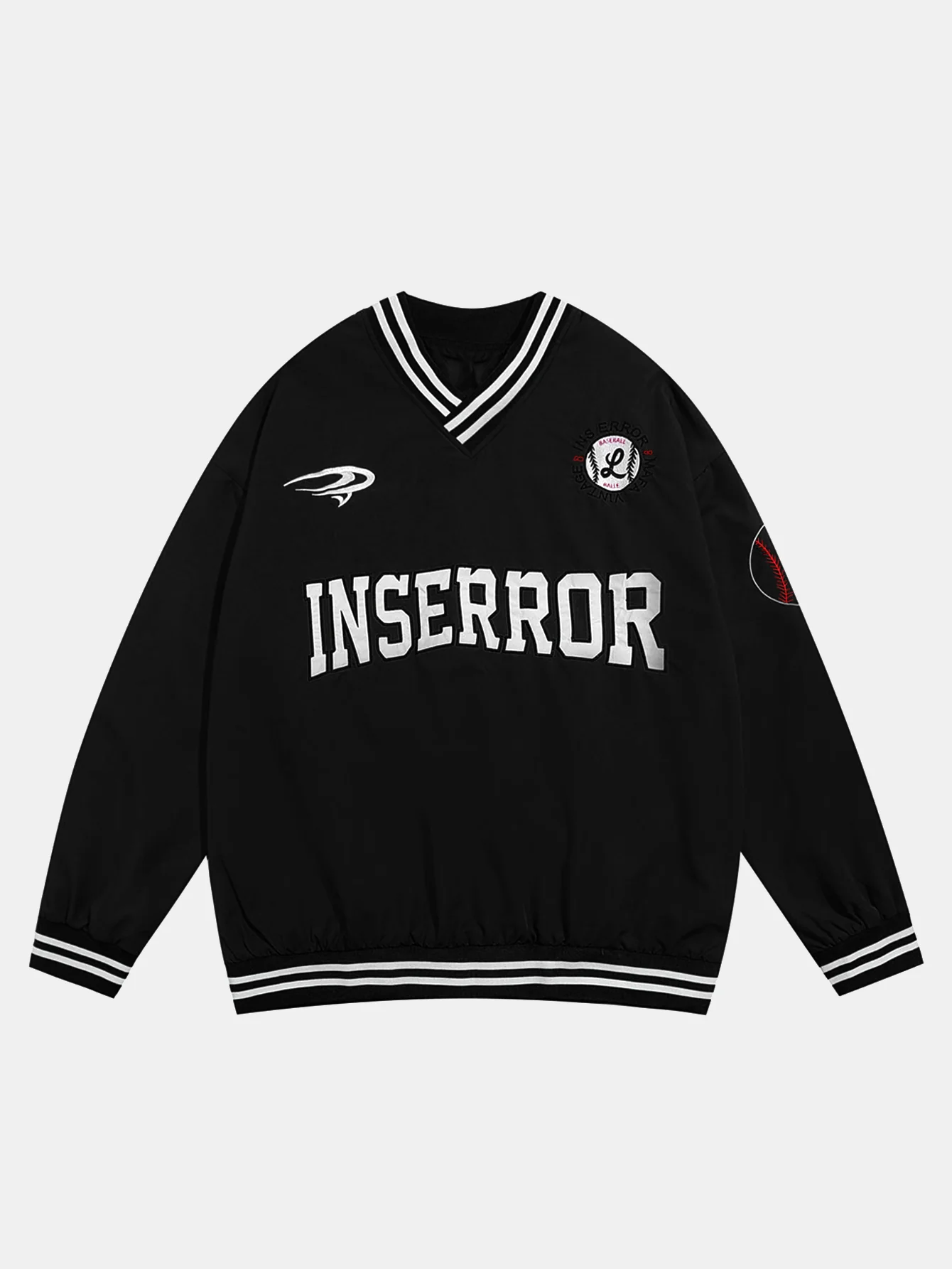 V-Ausschnitt Baseball Sweatshirt - Image 3