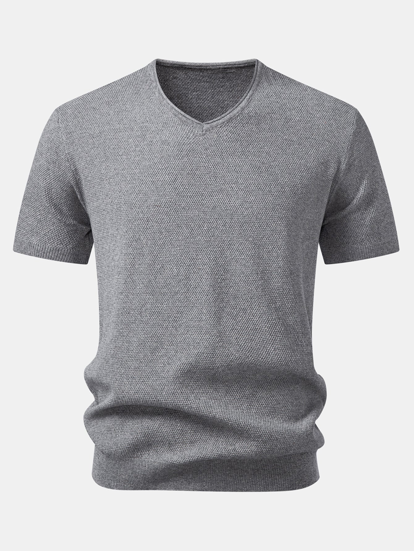 V-Neck Knit T-Shirt - Image 3