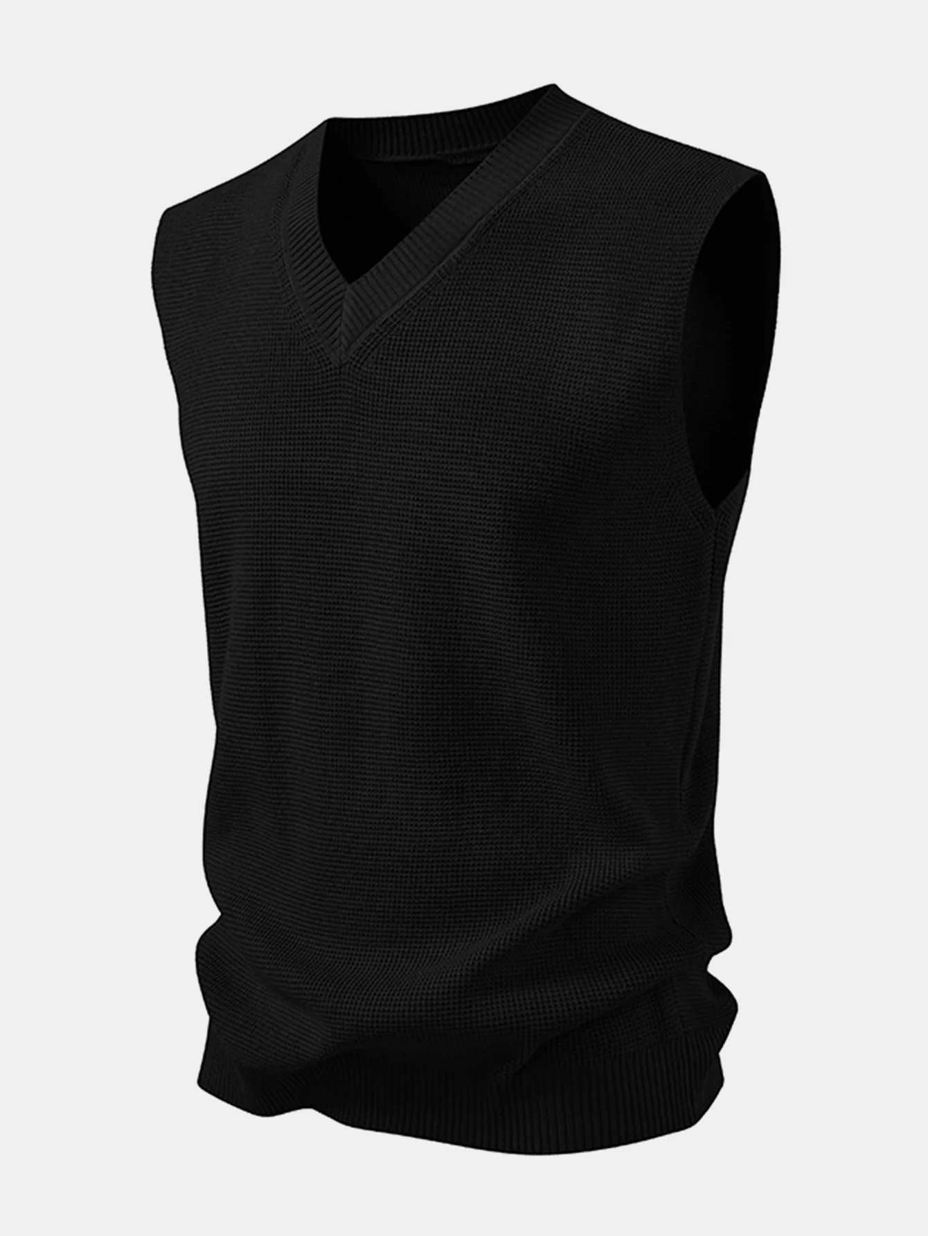 V-Neck Knit Vest - Image 3