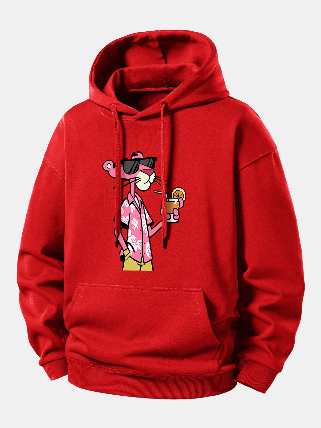 Vacation Pink Panther Print Relax Fit Hoodie - Image 11
