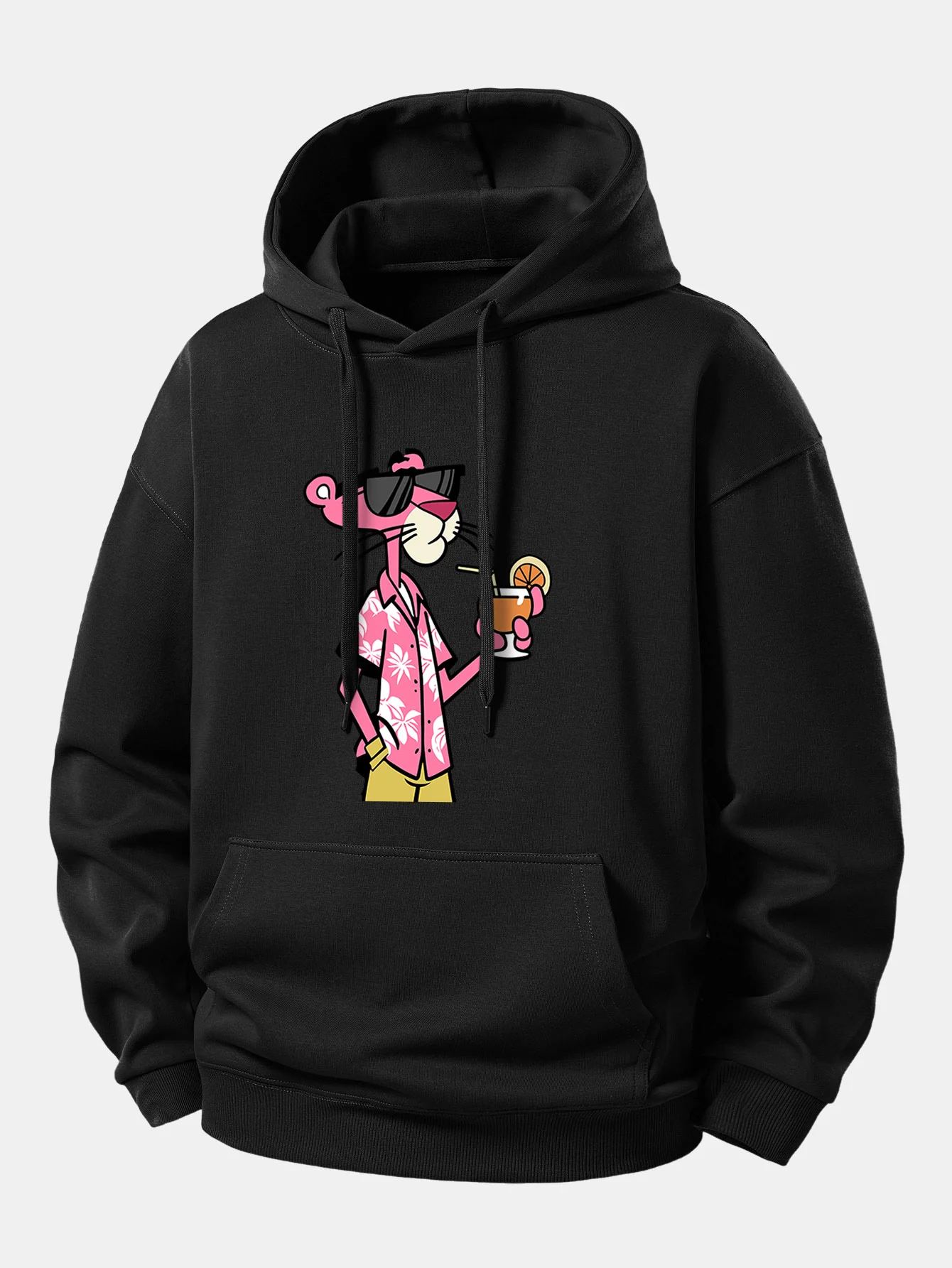 Vacation Pink Panther Print Relax Fit Hoodie - Image 2