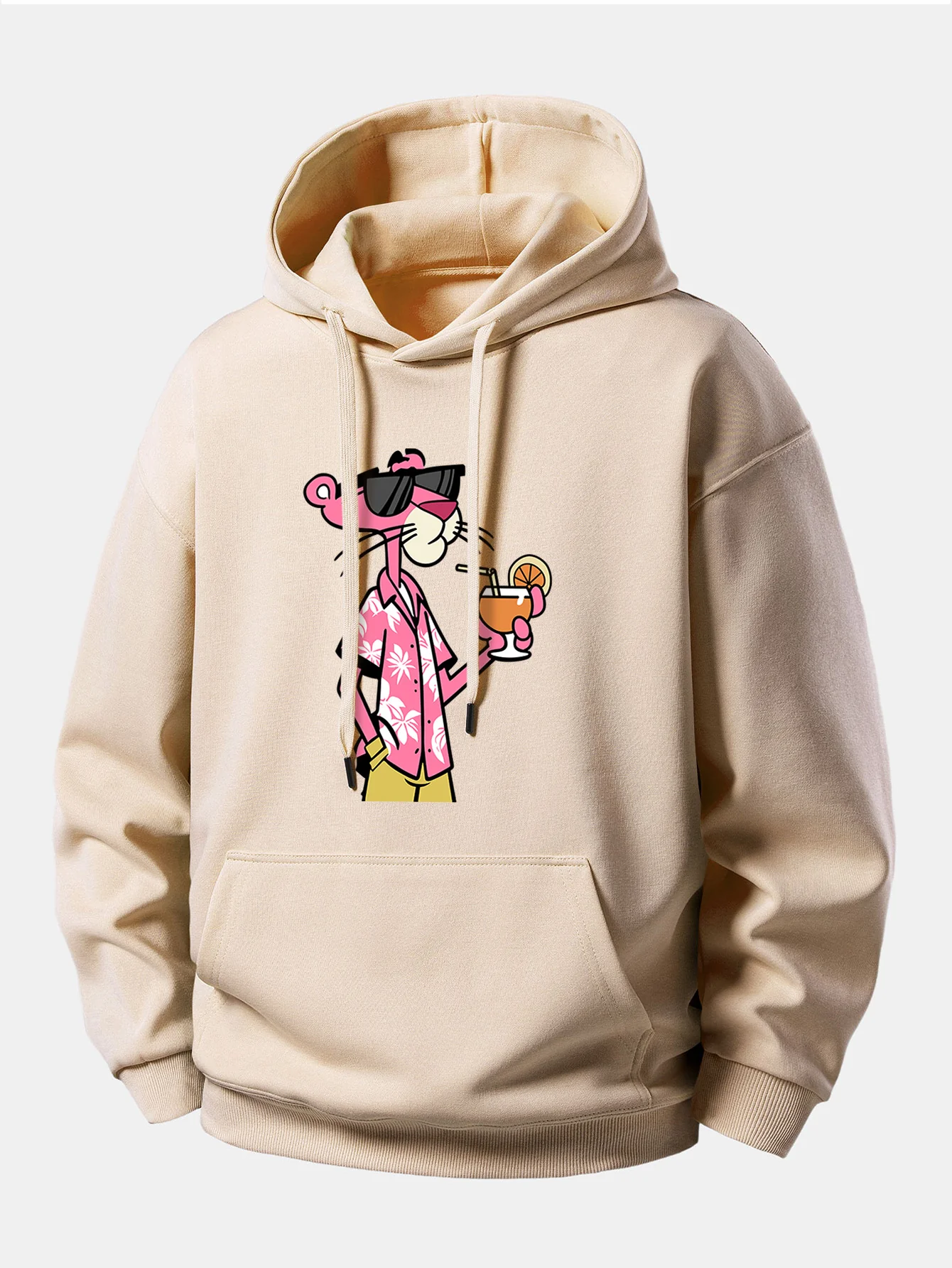 Vacation Pink Panther Print Relax Fit Hoodie - Image 3