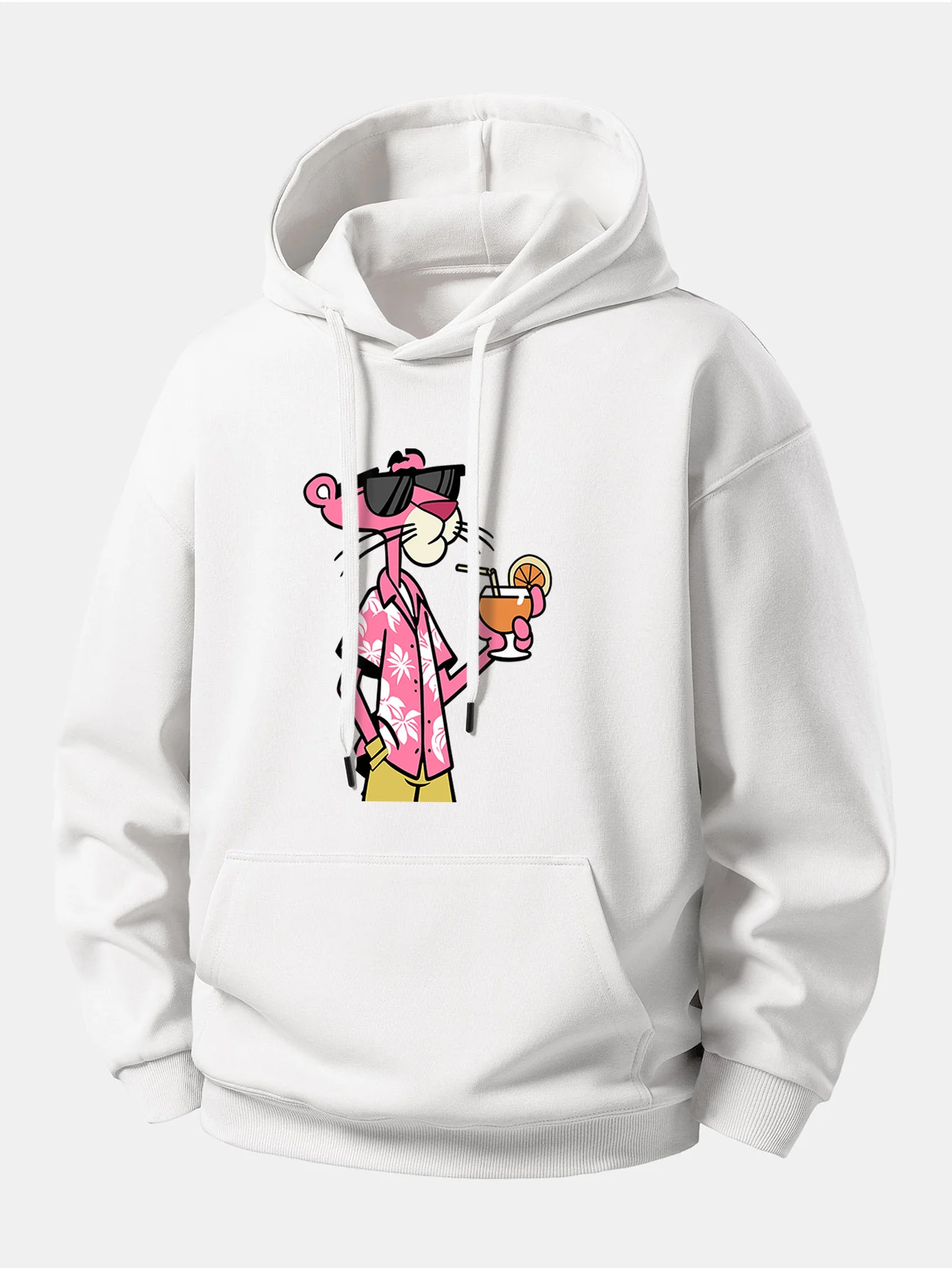 Vacation Pink Panther Print Relax Fit Hoodie - Image 4