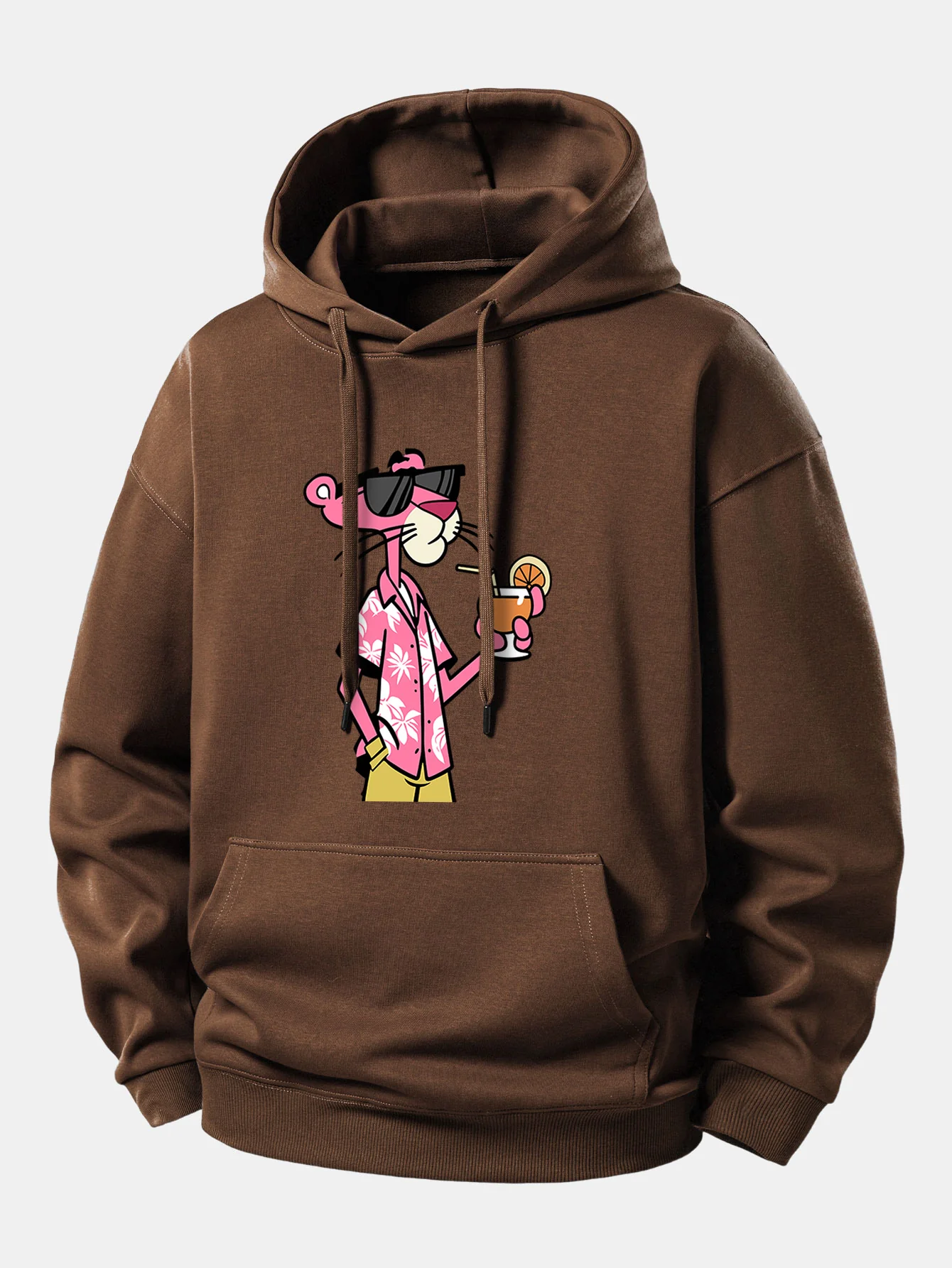 Vacation Pink Panther Print Relax Fit Hoodie - Image 5